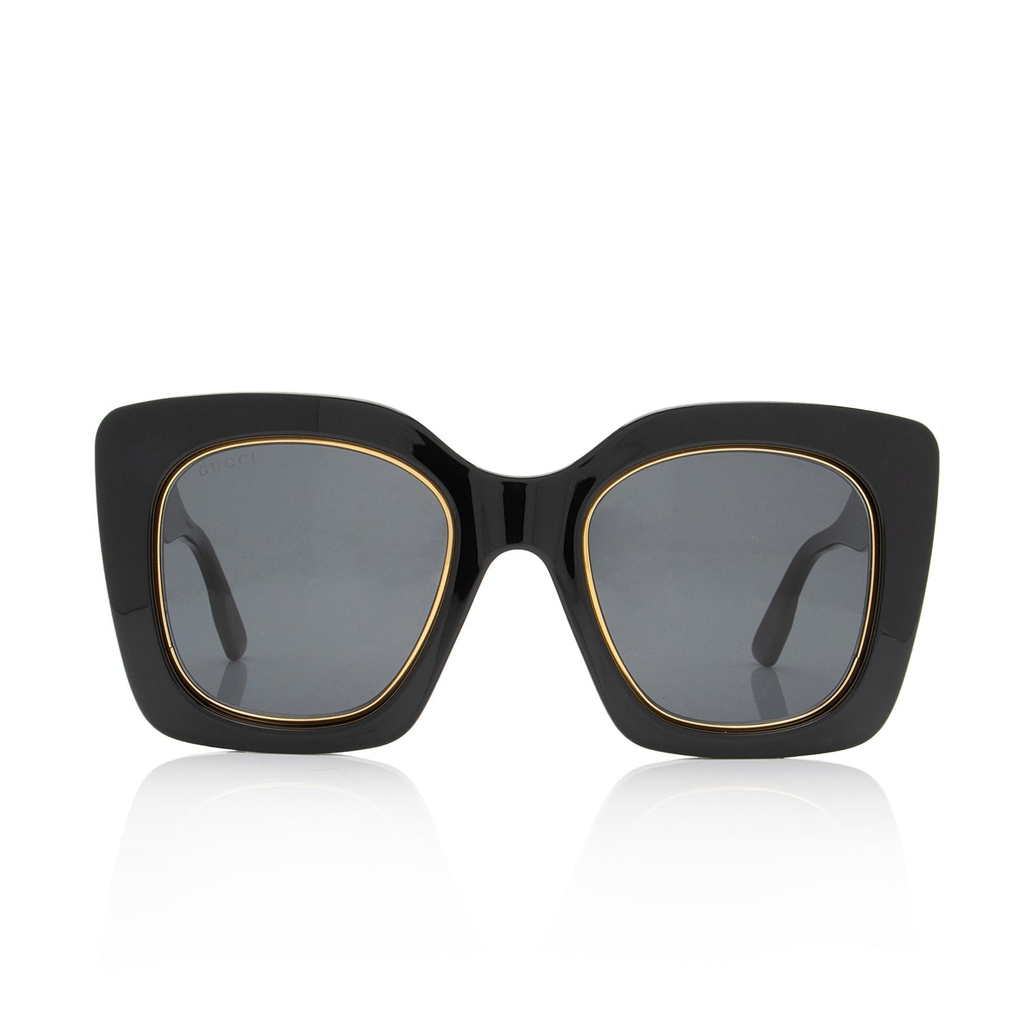 Gucci Oversized Butterfly Sunglasses SHF-MuUS94 Black Logo Accessory