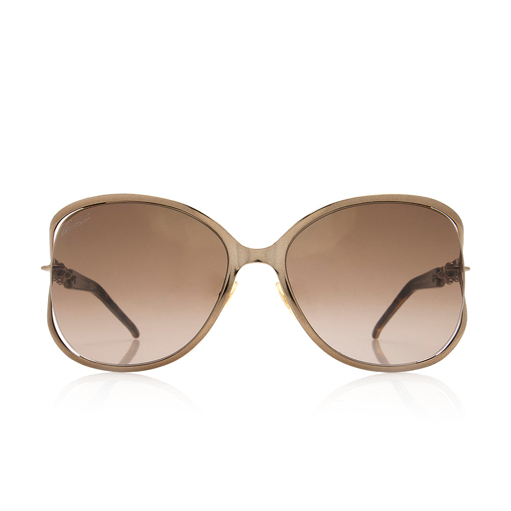 Gucci Marina Crystal Sunglasses SHF Brown Chain Accessory