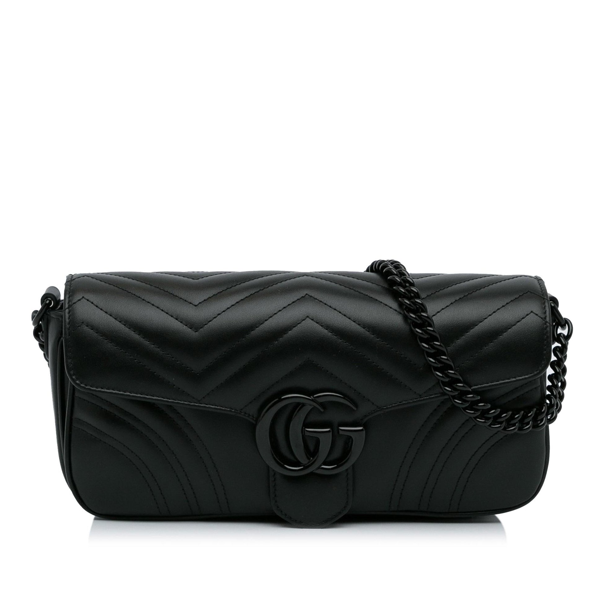 Gucci Marmont 2.0 SHG-6NNGha Calf Black Satchel Bag