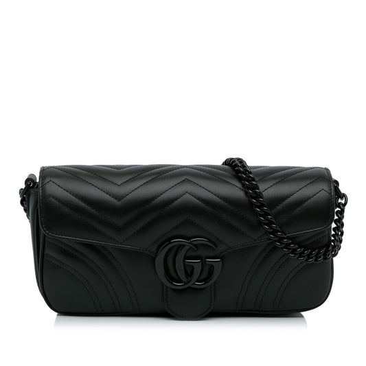 Gucci Marmont 2.0 SHG-6NNGha Calf Black Satchel Bag