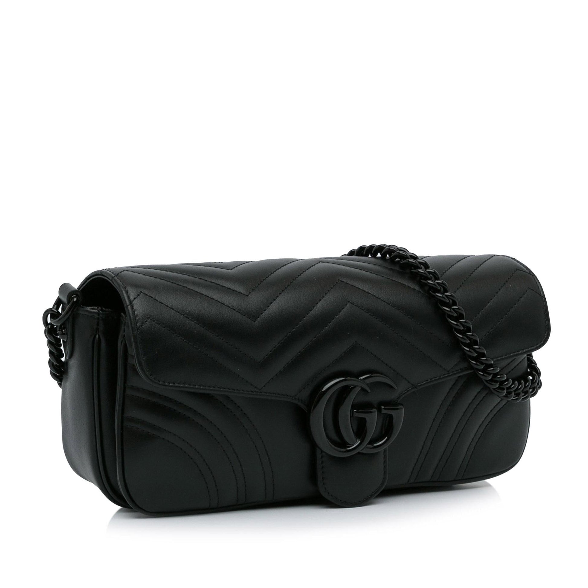 Gucci Marmont 2.0 SHG-6NNGha Calf Black Satchel Bag