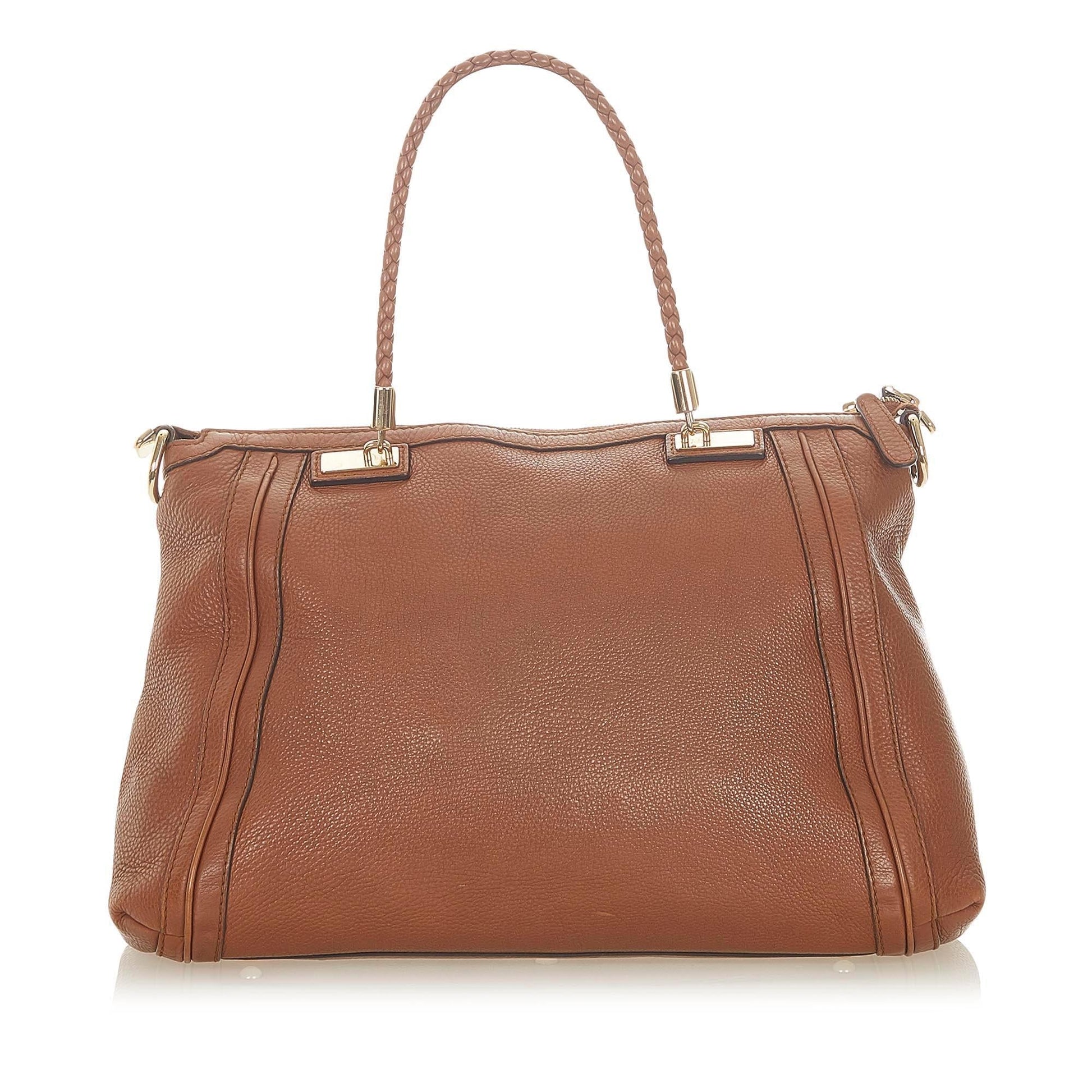 Gucci Marrakech SHG Leather Calf Brown Tote Bag Bag Shg