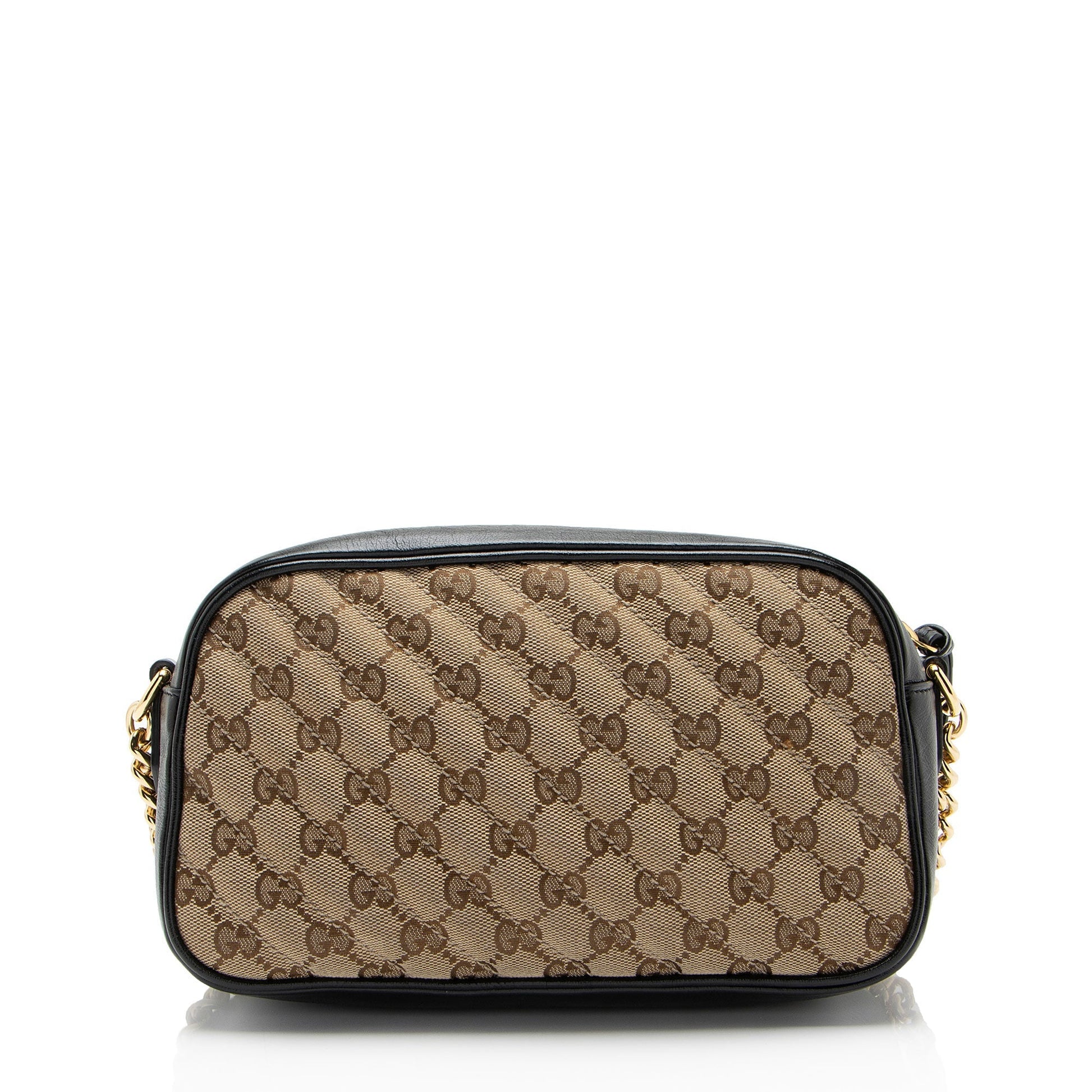 Gucci GG Marmont Camera Matelasse Leather Canvas Black Crossbody Bag Bag 1