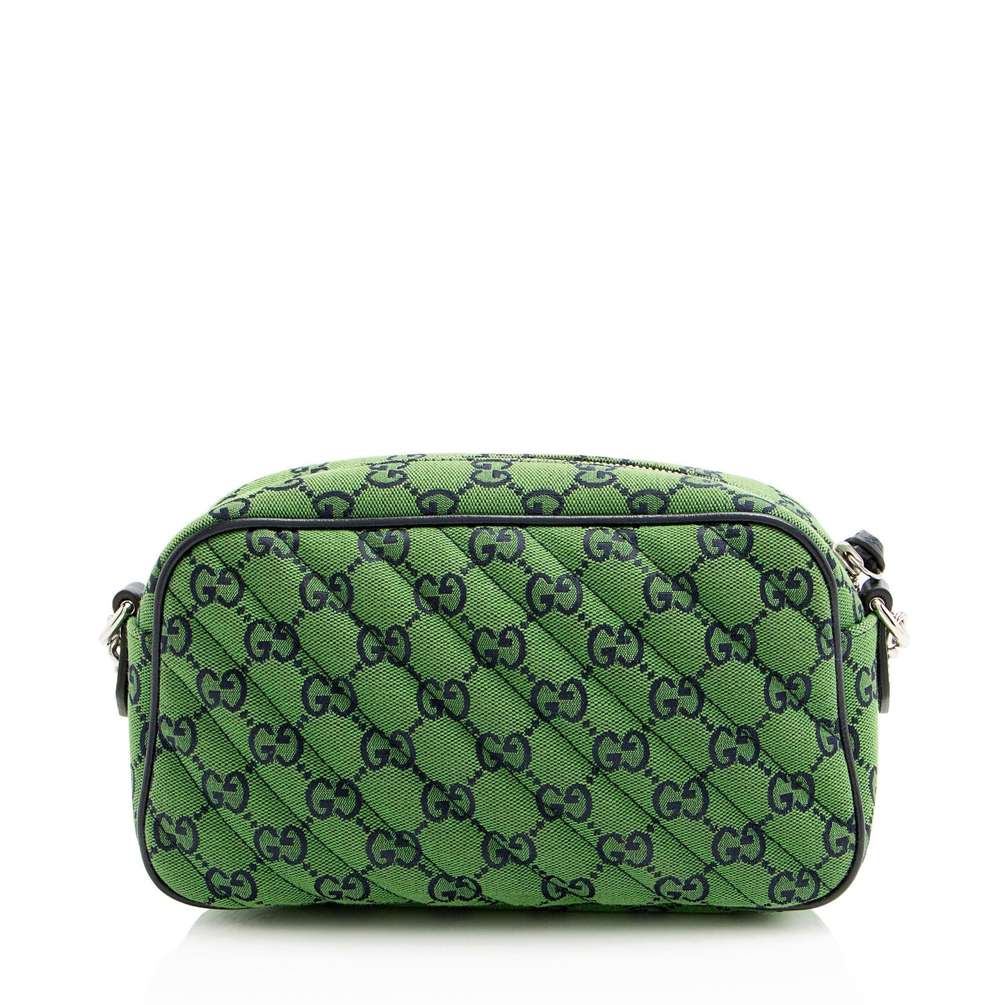 Gucci GG Marmont Matelasse Leather Canvas Blue Crossbody Bag