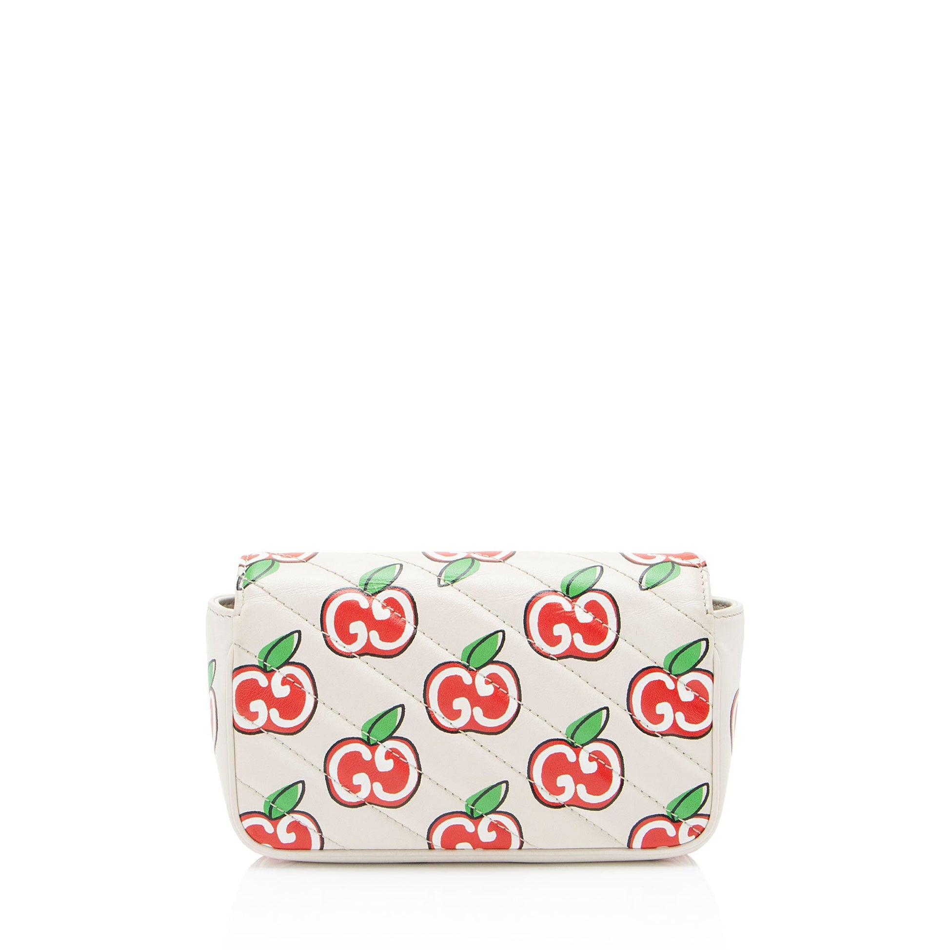 Gucci Apple GG Marmont Matelasse Leather Mini Flap Crossbody Bag