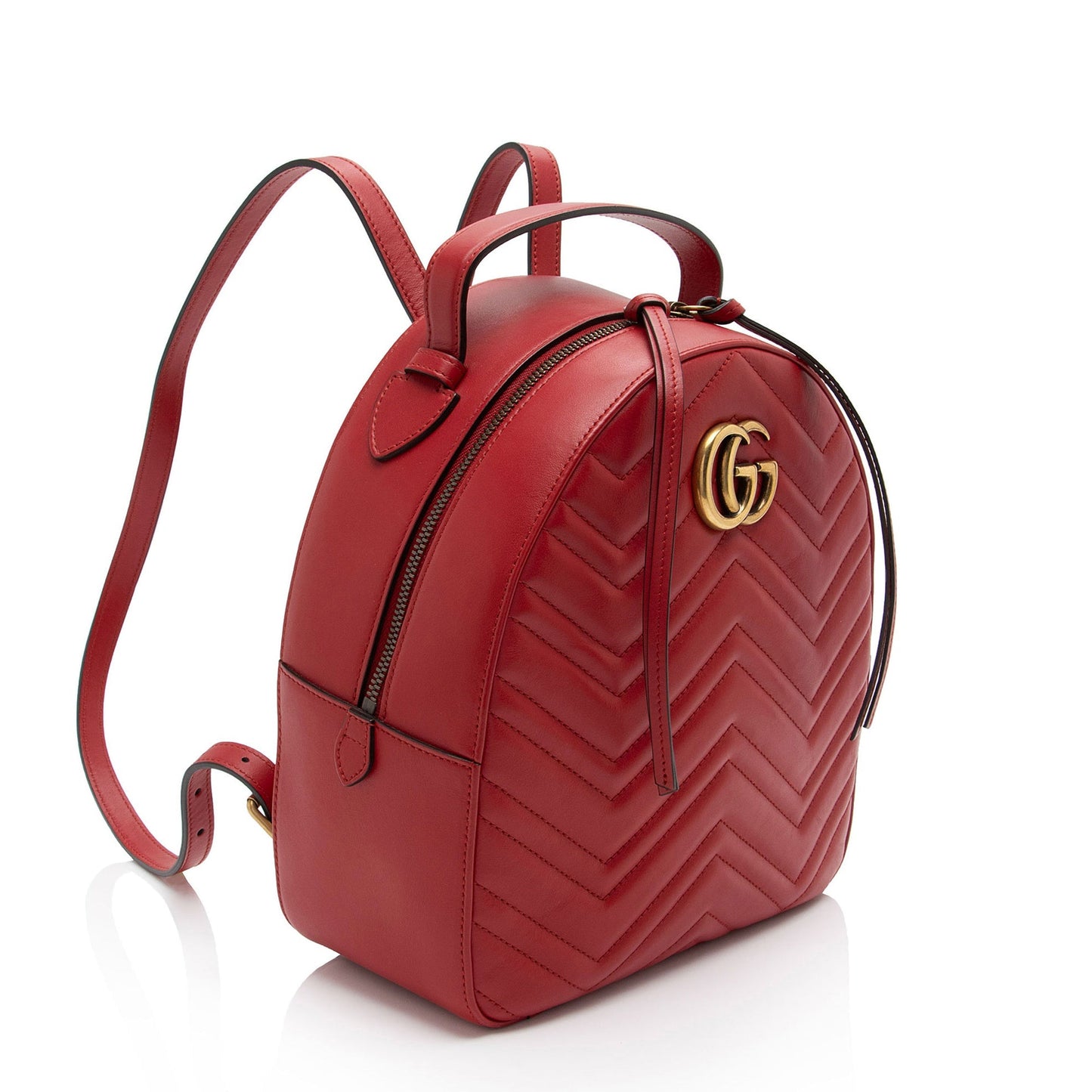 Gucci GG Marmont Backpack SHF-dnTU2B Matelasse Leather Red Shoulder Bag