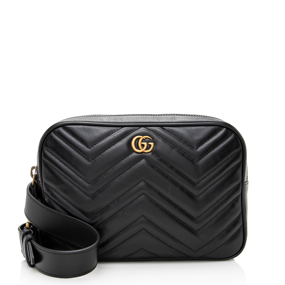 Gucci GG Marmont Belt - Size Matelasse Leather Black Large Accessory
