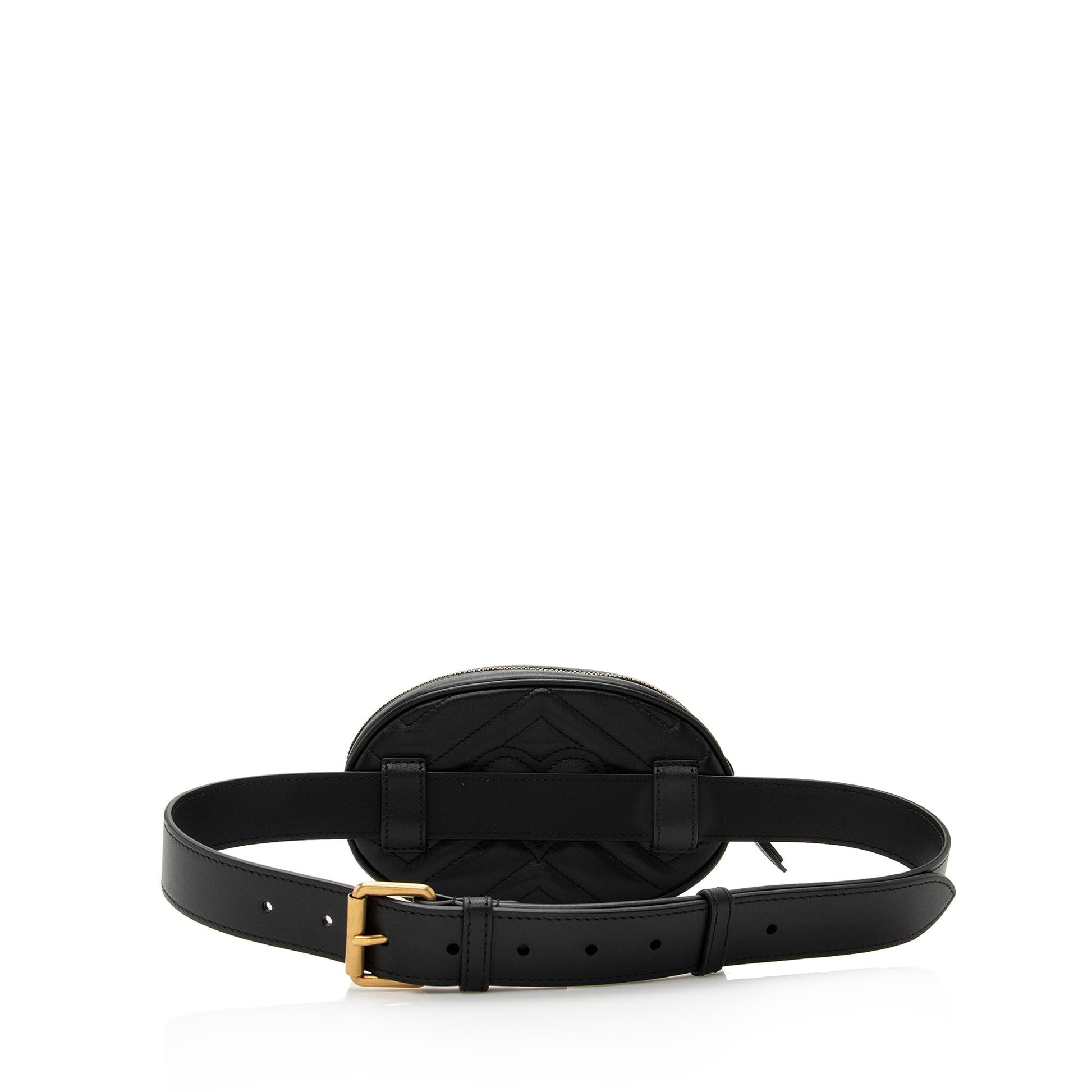 Gucci GG Marmont Belt - Size Matelasse Leather Black Accessory 8