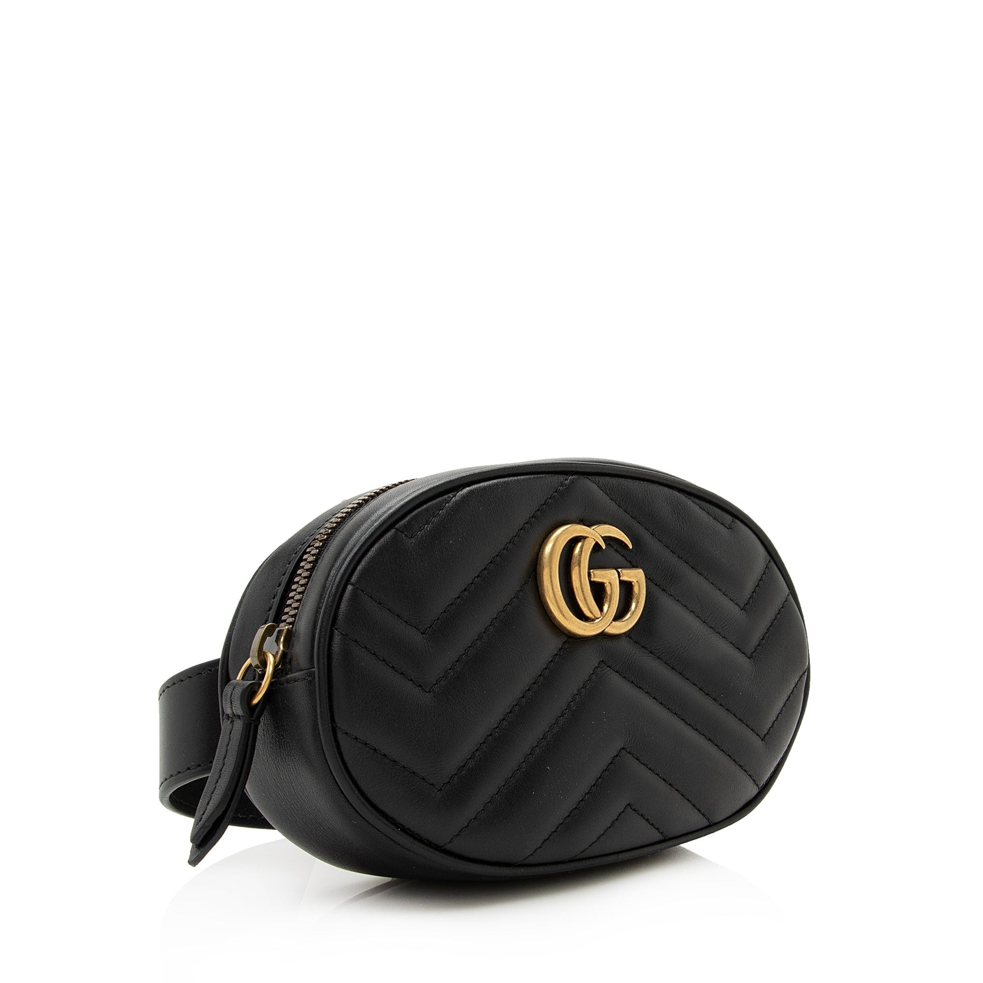 Gucci GG Marmont Belt - Size Matelasse Leather Black Accessory 8