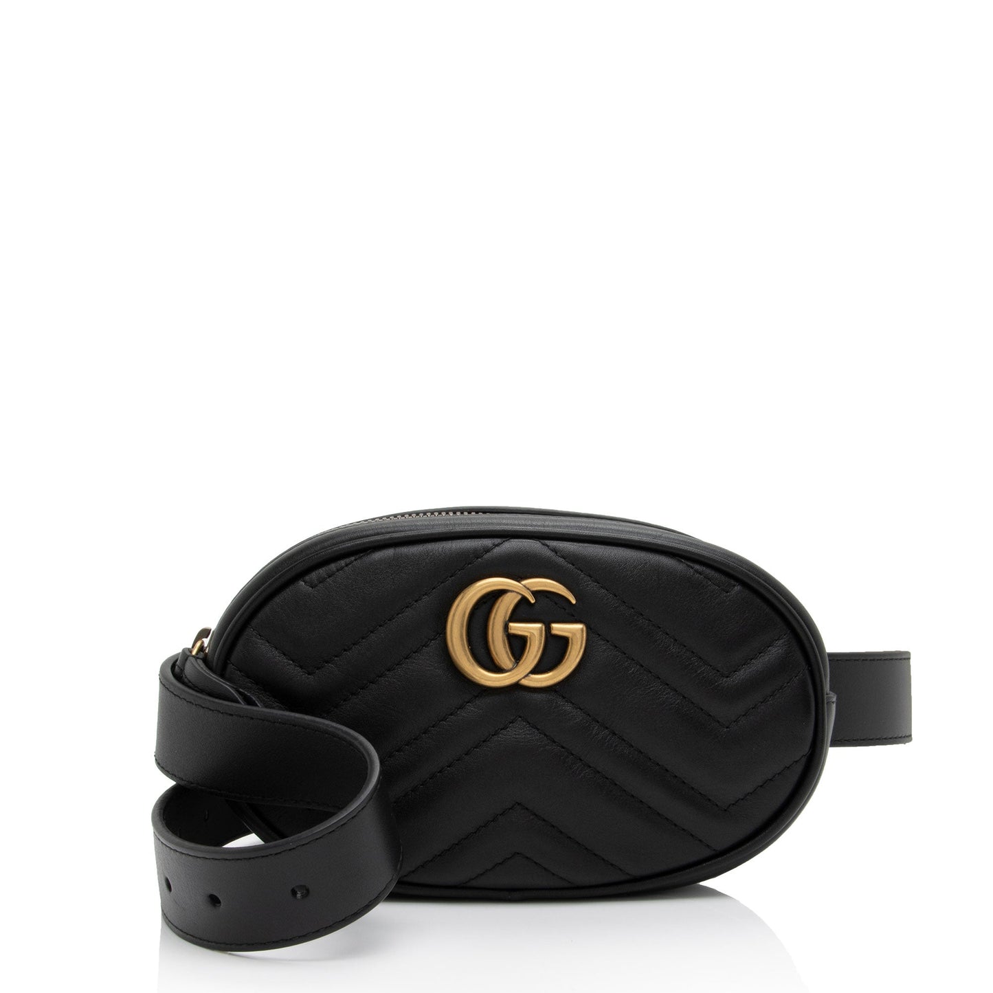 Gucci GG Marmont Belt - Size Matelasse Leather Black Accessory Shf To1Iur