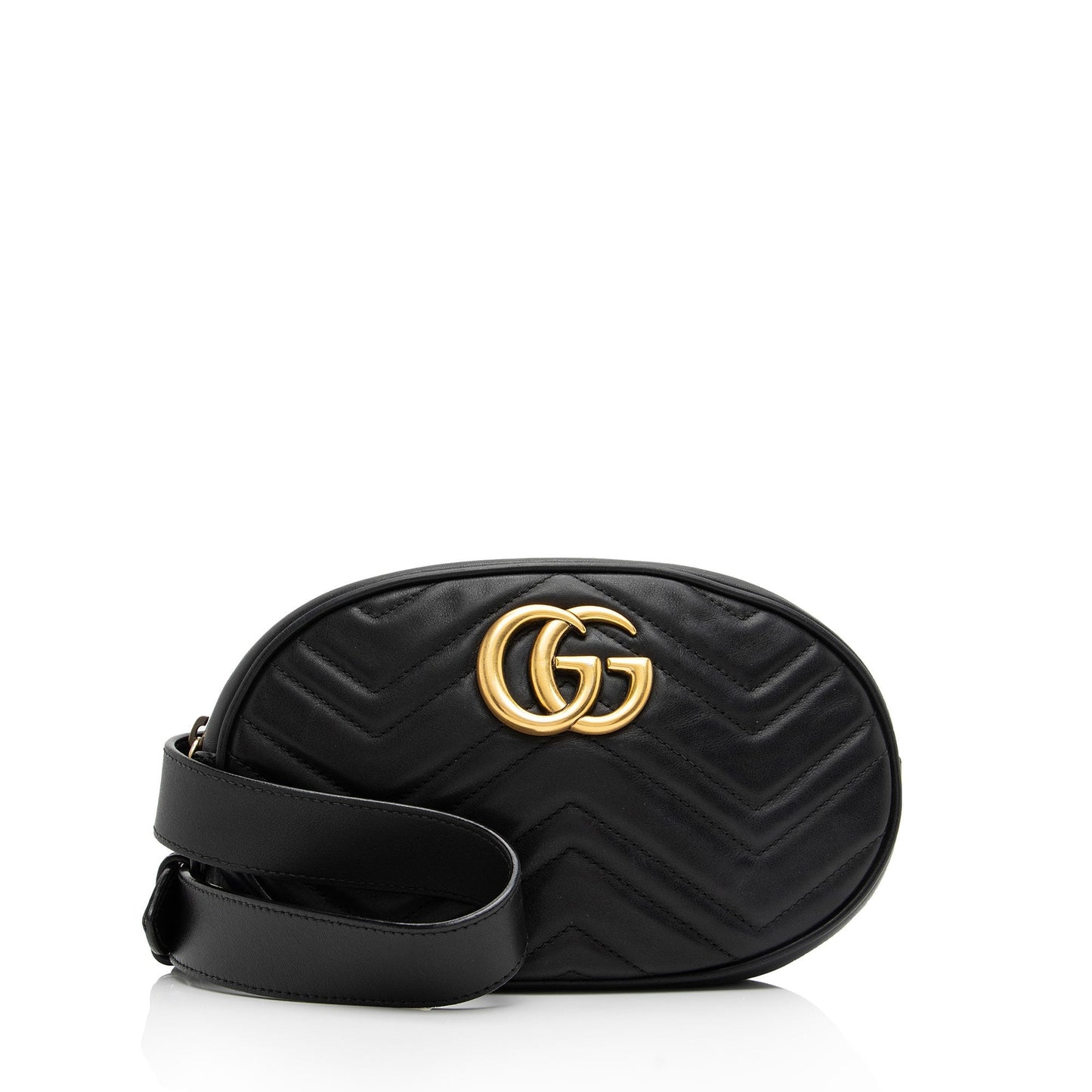 Gucci GG Marmont Belt - Size Matelasse Leather Black Accessory Shf Sypfnp