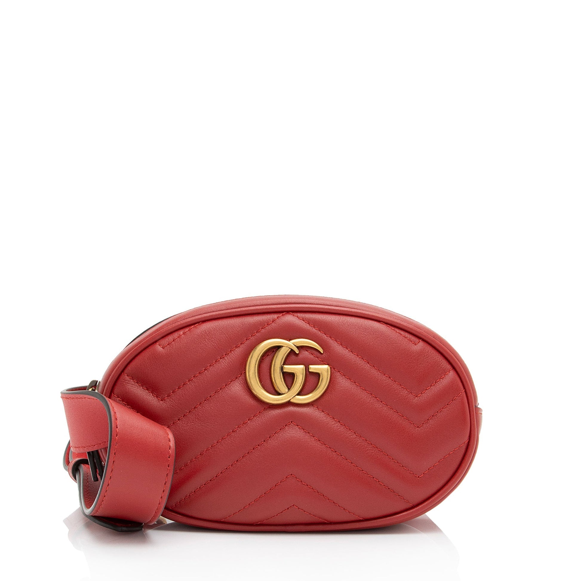 Gucci GG Marmont Belt - Size Matelasse Leather Red Accessory Shf Xf7Vuv