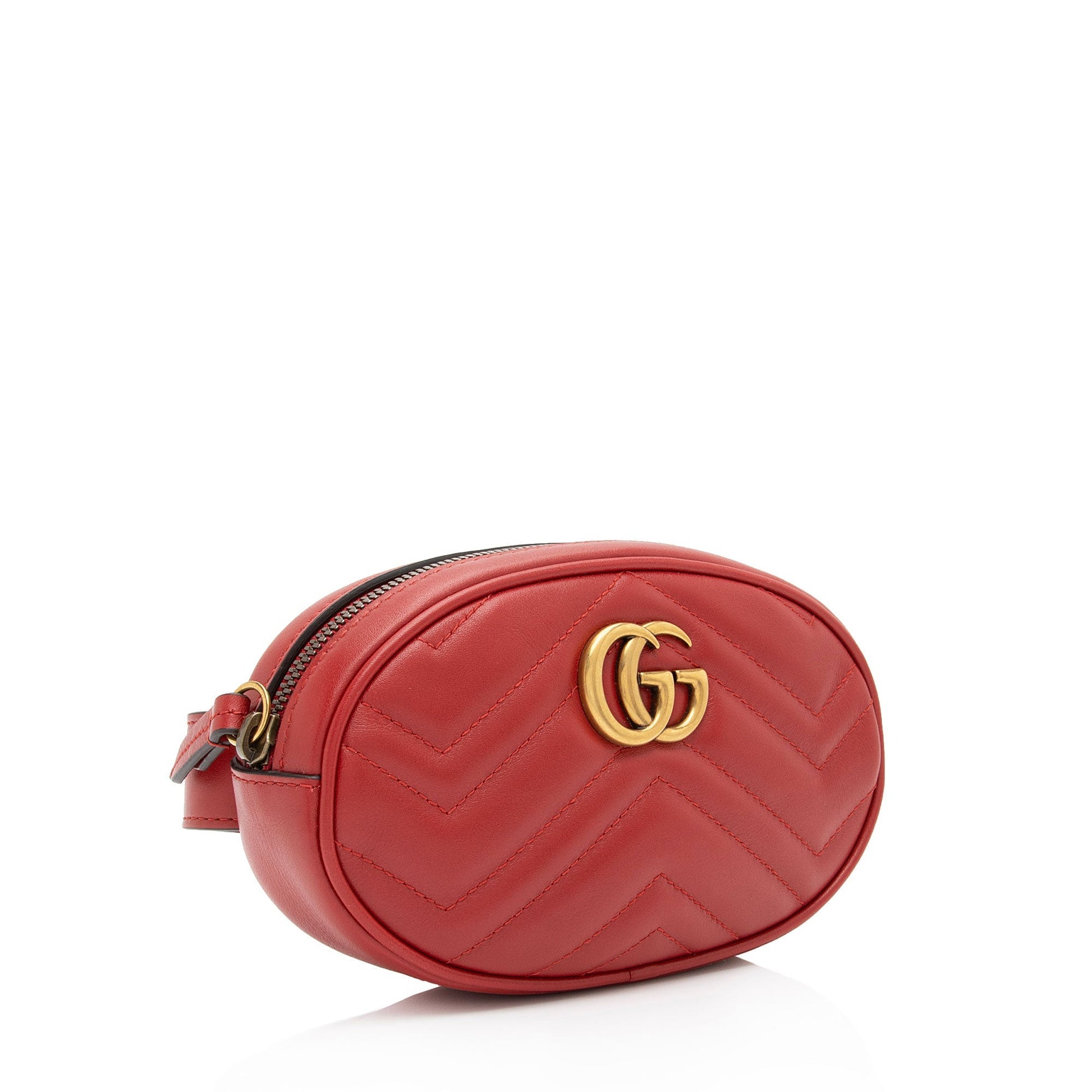 Gucci GG Marmont Belt - Size Matelasse Leather Red Accessory Shf Xf7Vuv