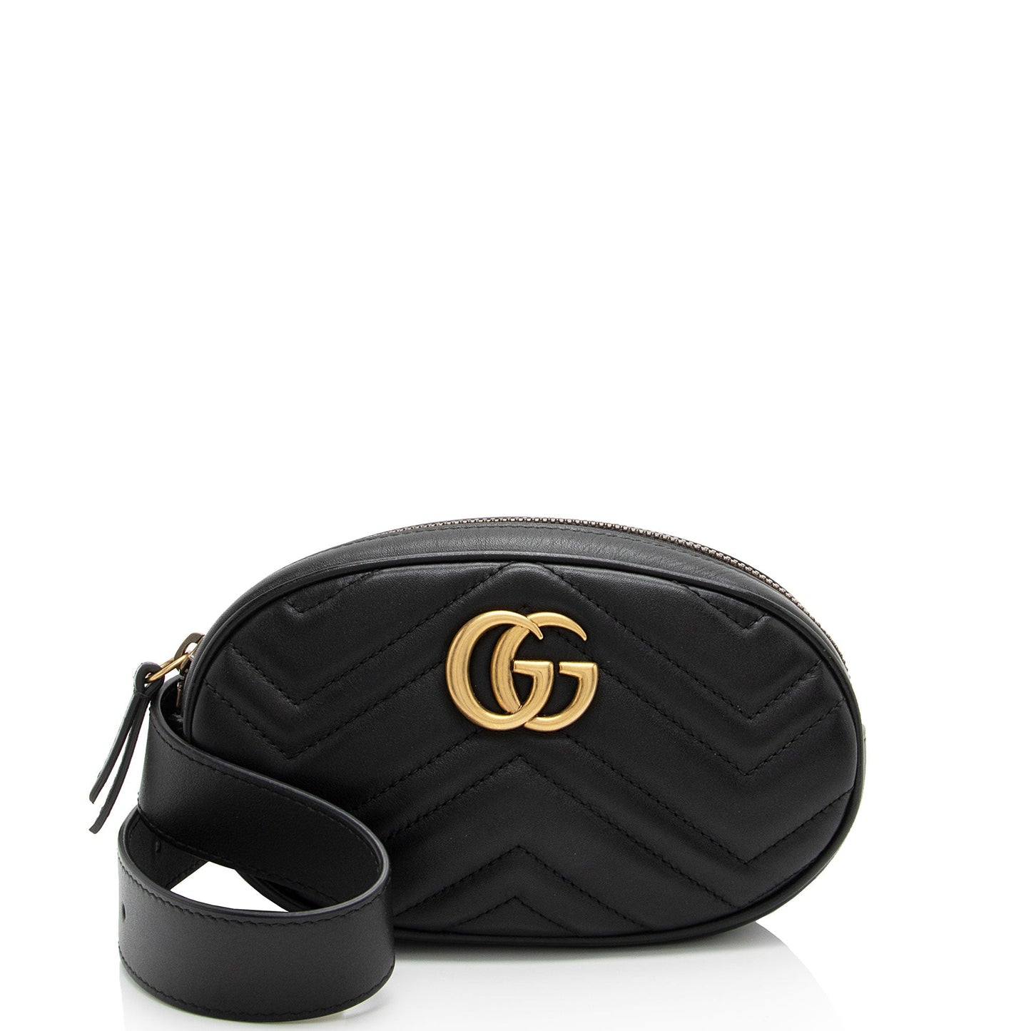 Gucci GG Marmont Belt - Size Matelasse Leather Black Accessory
