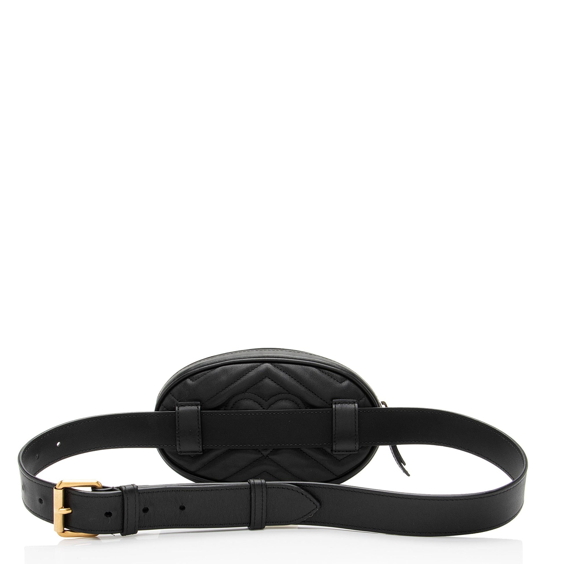 Gucci GG Marmont Belt - Size Matelasse Leather Black Accessory Shf Htartv