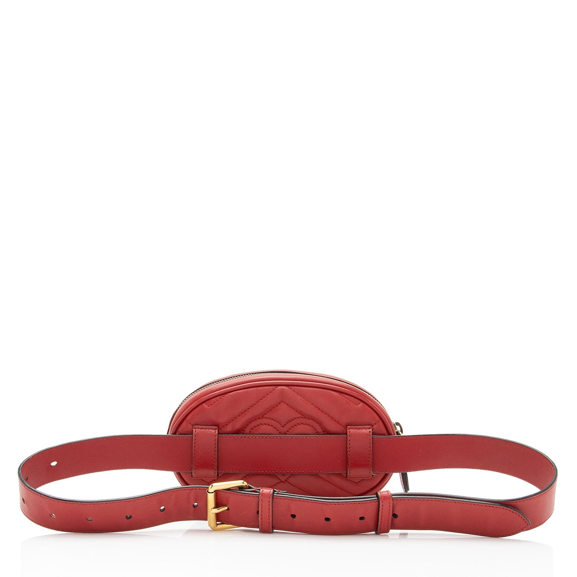 Gucci GG Marmont Belt - Size Matelasse Leather Red Accessory Shf Dyuhgu