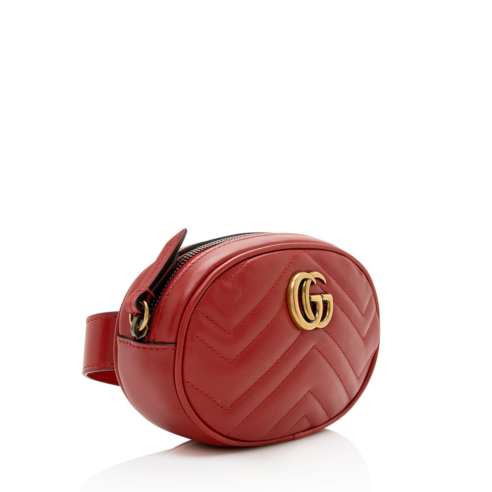 Gucci GG Marmont Belt - Size Matelasse Leather Red Accessory 9