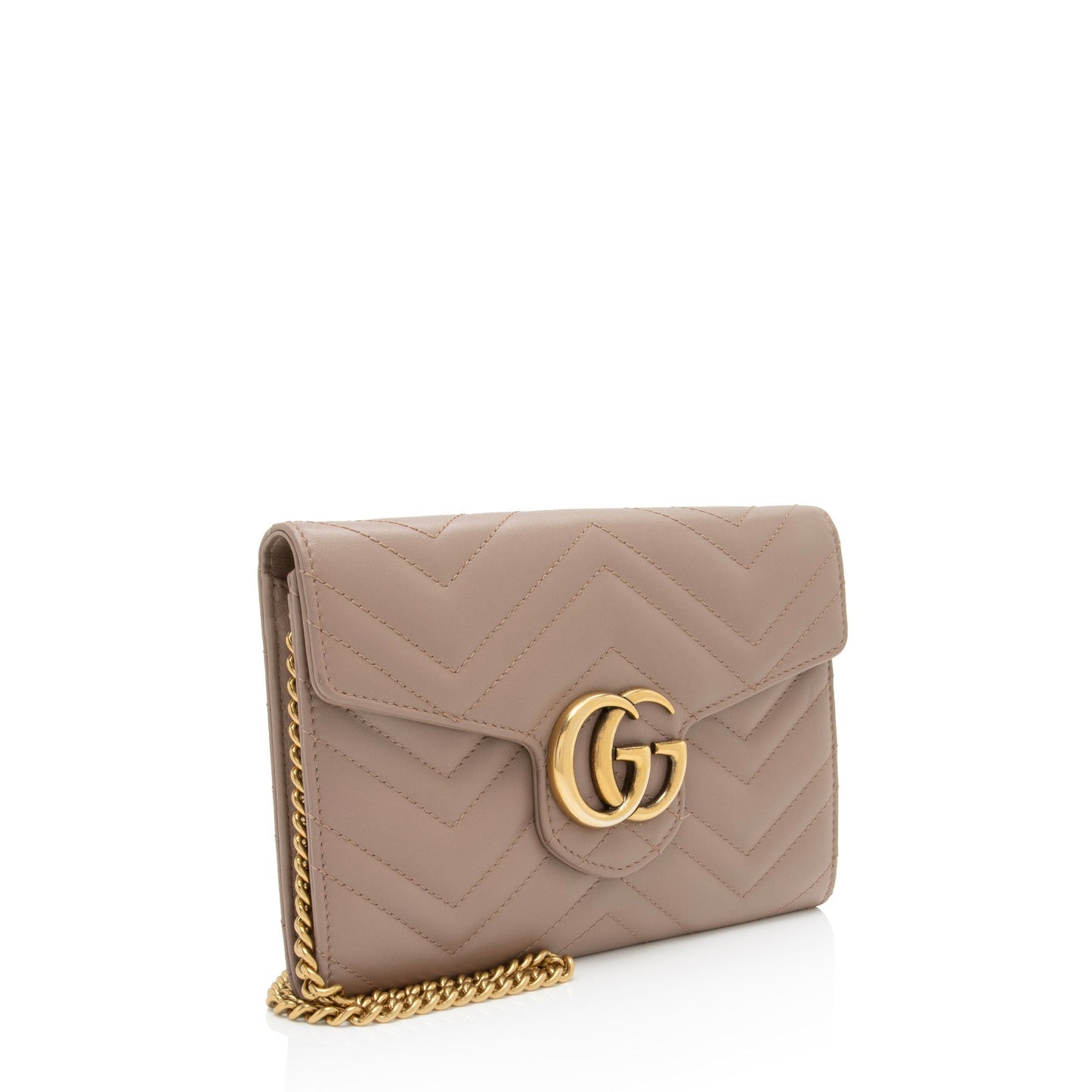 Gucci Marmont Flap Wallet Bag Shf L9Txyx Leather Matelasse Crossbody Bag