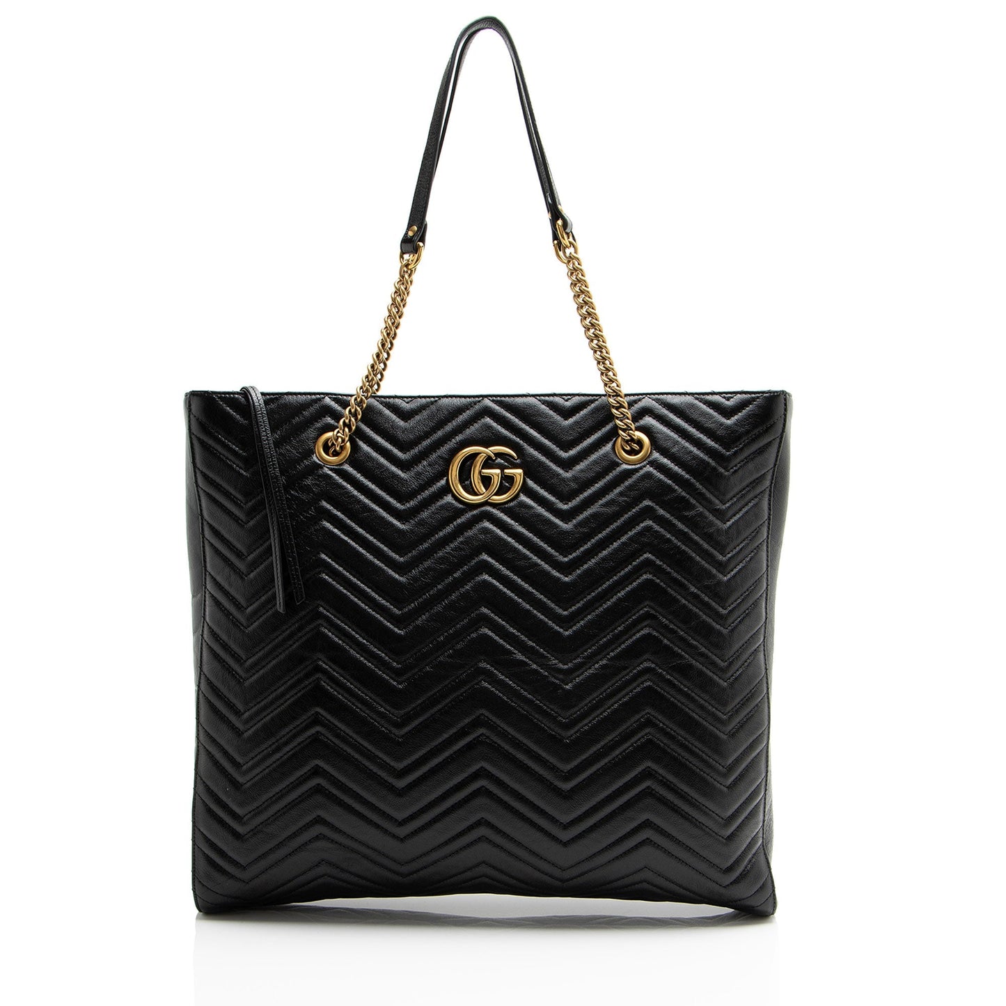 Gucci GG Marmont Matelasse Leather Large Chain Tote Bag