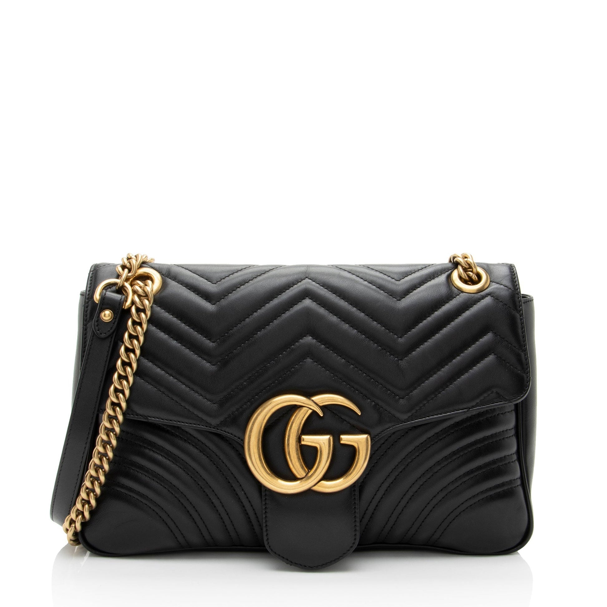Gucci GG Marmont Matelasse Leather Large Flap Crossbody Bag