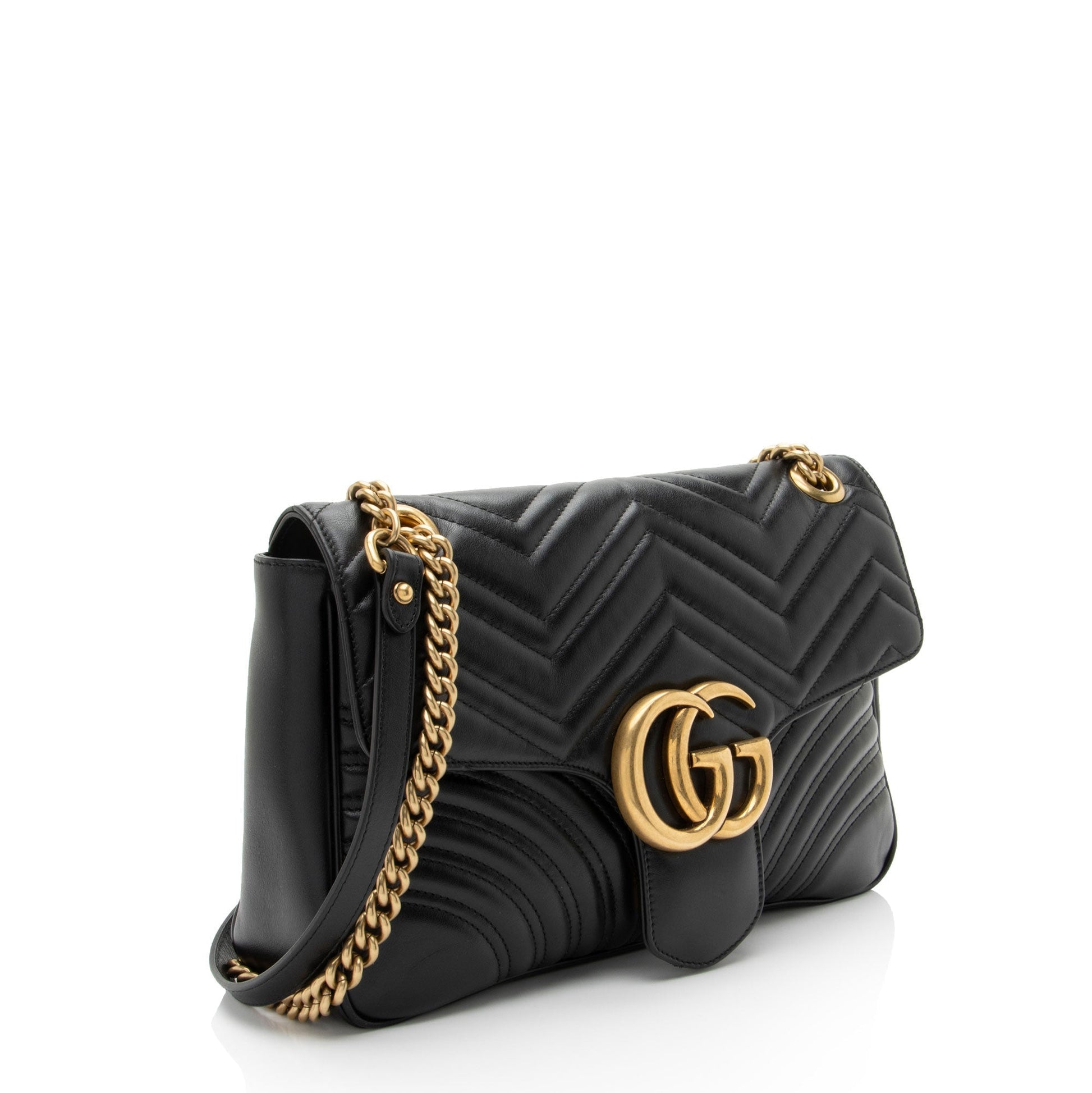 Gucci GG Marmont Matelasse Leather Large Flap Crossbody Bag