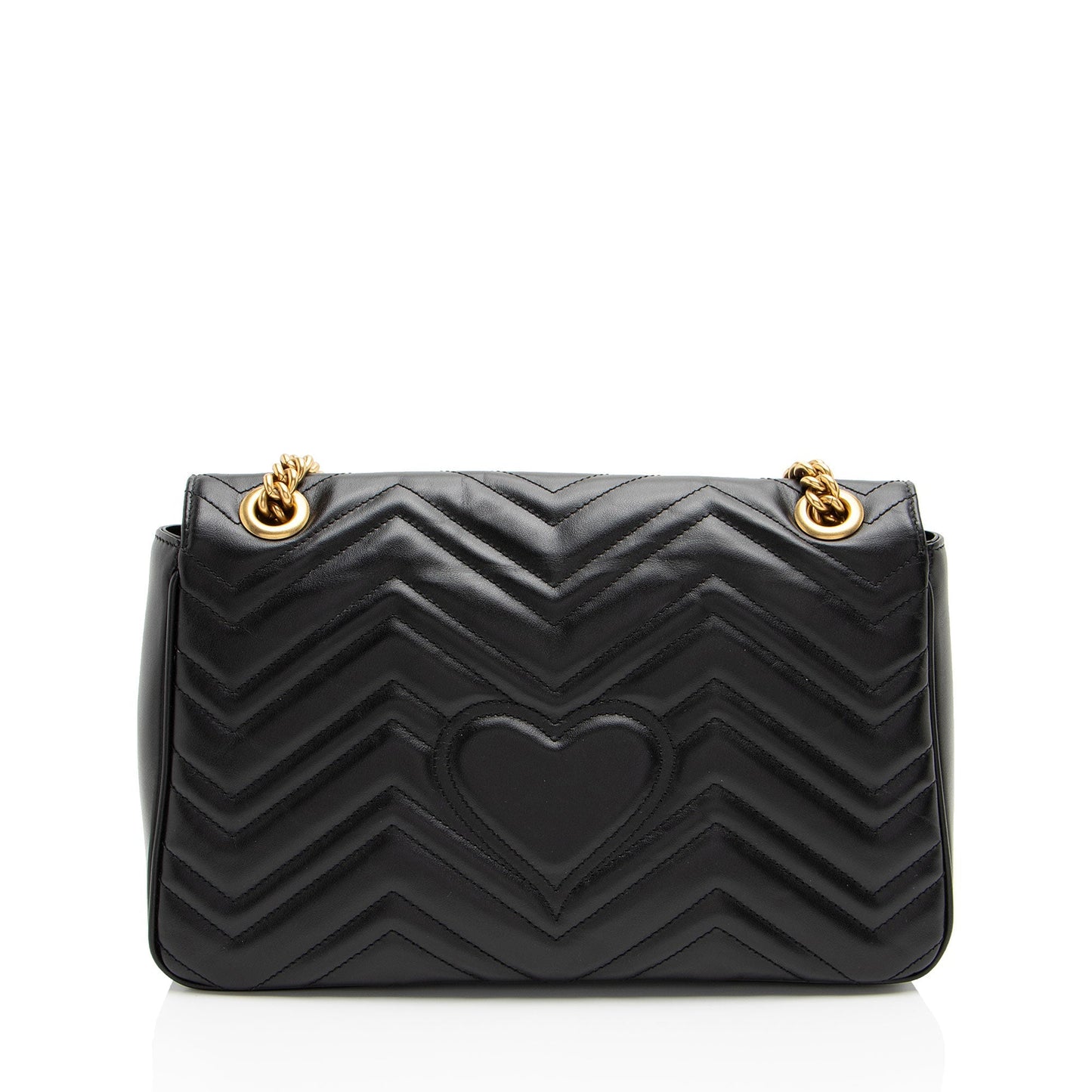 Gucci GG Marmont Flap SHF-Xorpjv Matelasse Leather Black Medium Crossbody Bag