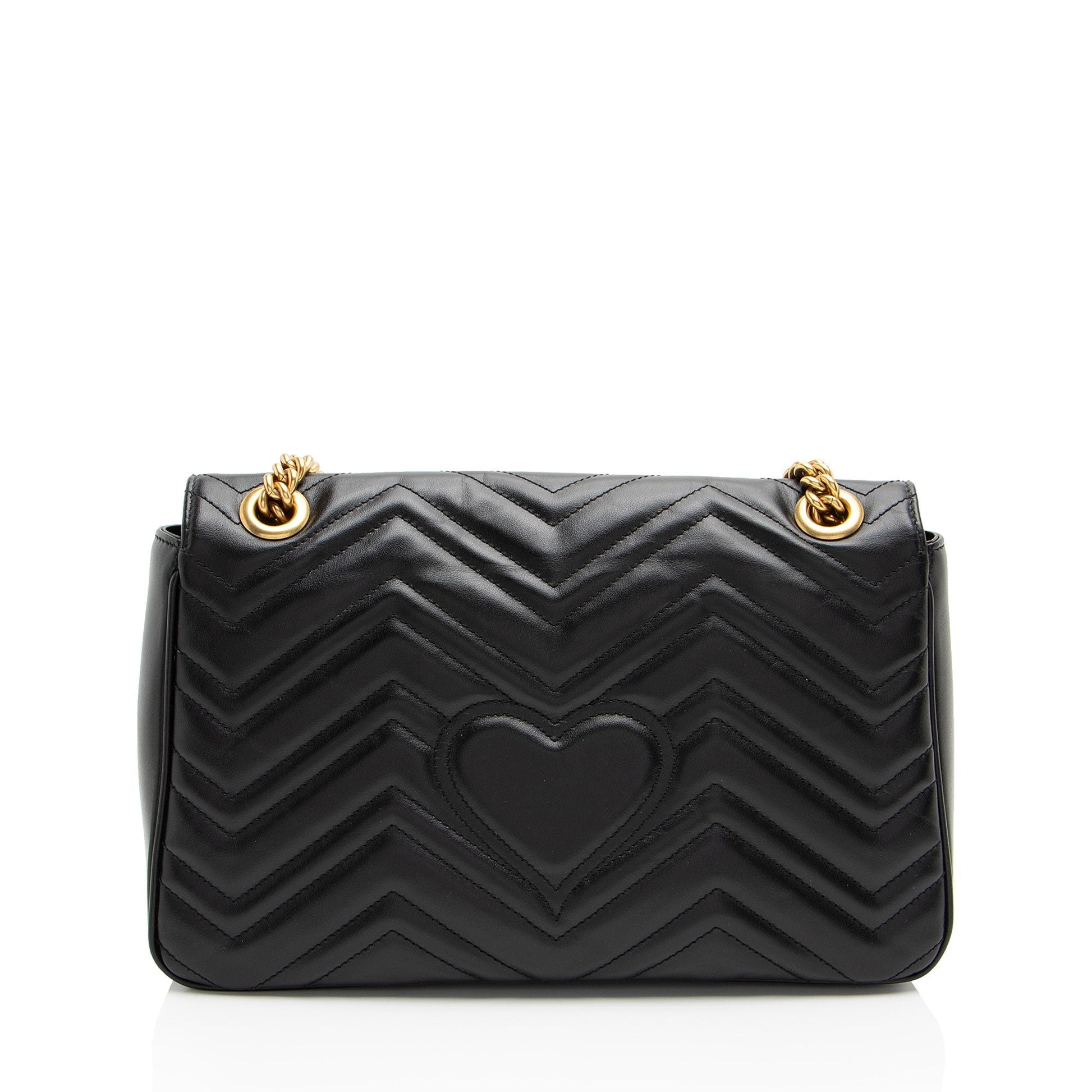 Gucci GG Marmont Flap SHF-Xorpjv Matelasse Leather Black Medium Crossbody Bag