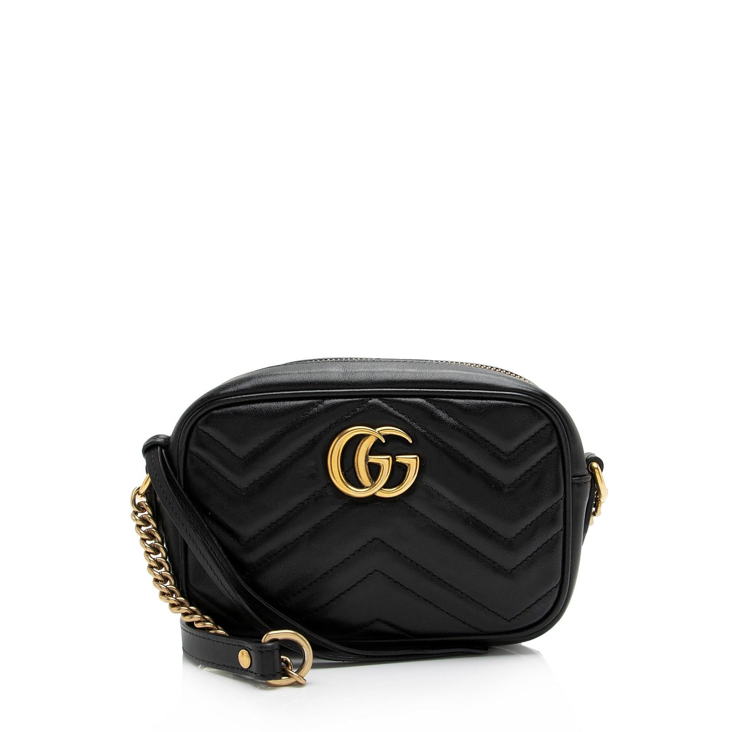 Gucci GG Marmont SHF Matelasse Leather Black Mini Crossbody Bag 5