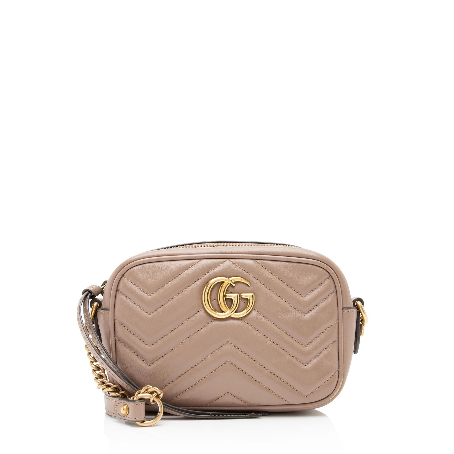 Gucci GG Marmont SHF-joOG1O Matelasse Leather Beige Mini Crossbody Bag
