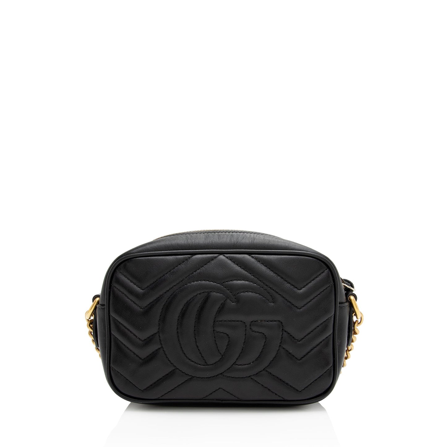 Gucci GG Marmont SHF-kMLi95 Matelasse Leather Black Mini Crossbody Bag