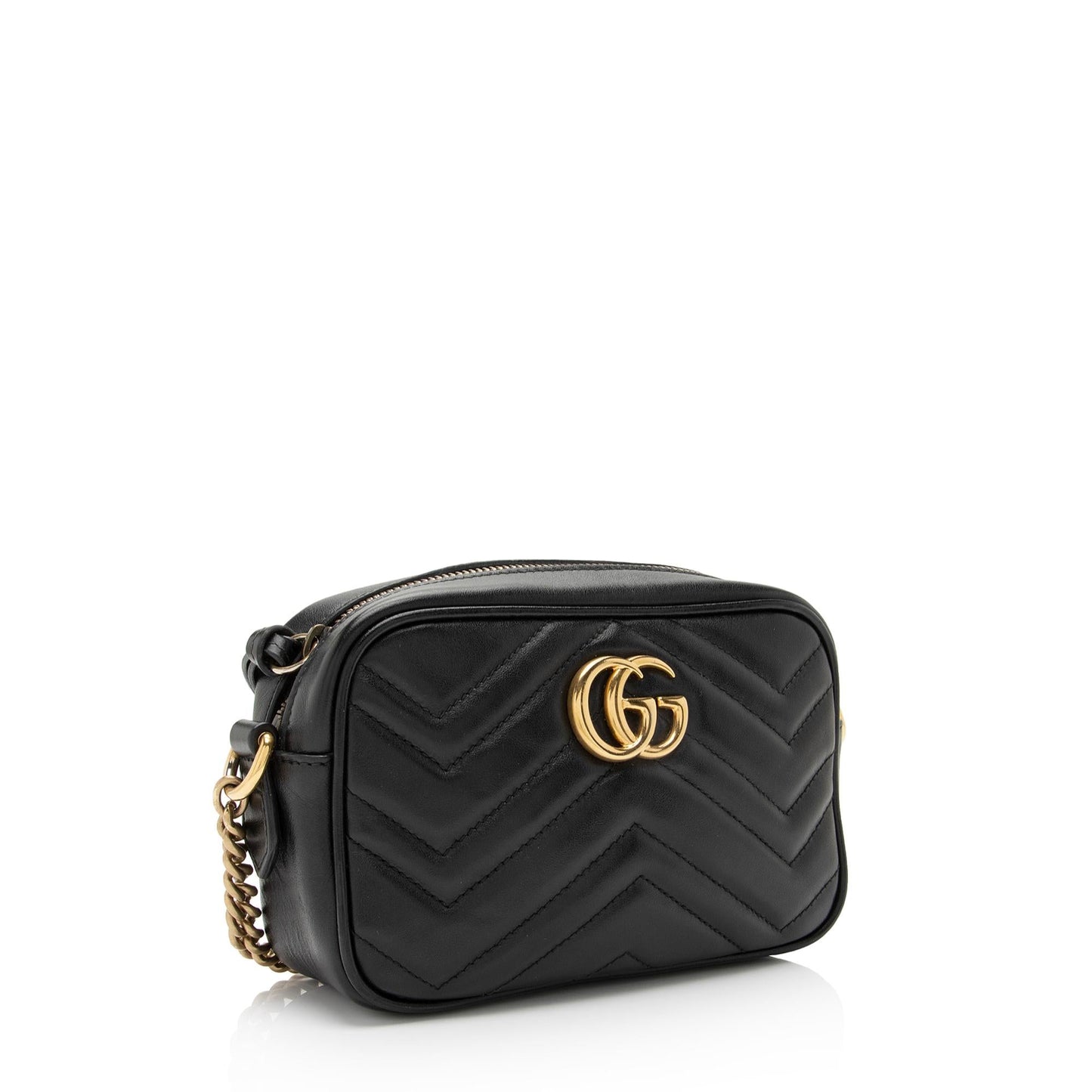 Gucci GG Marmont SHF-jGNX76 Matelasse Leather Black Mini Crossbody Bag