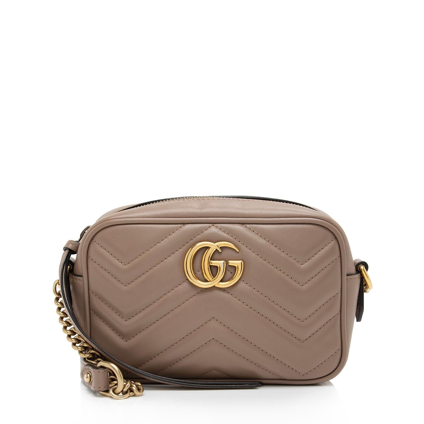 Gucci GG Marmont SHF-W8HmMA Matelasse Leather Beige Mini Crossbody Bag