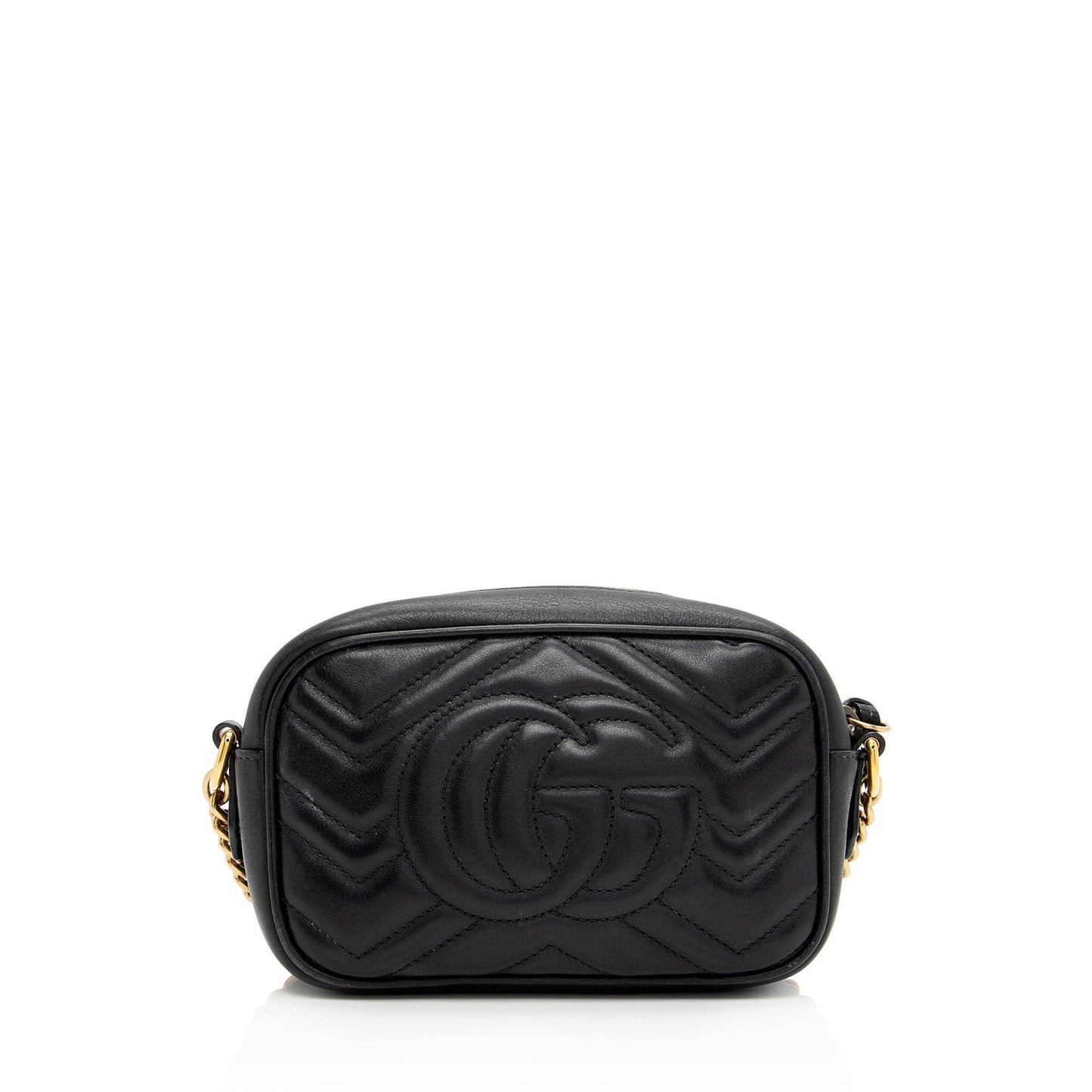 Gucci GG Marmont SHF-MVP7lQ Matelasse Leather Black Mini Crossbody Bag