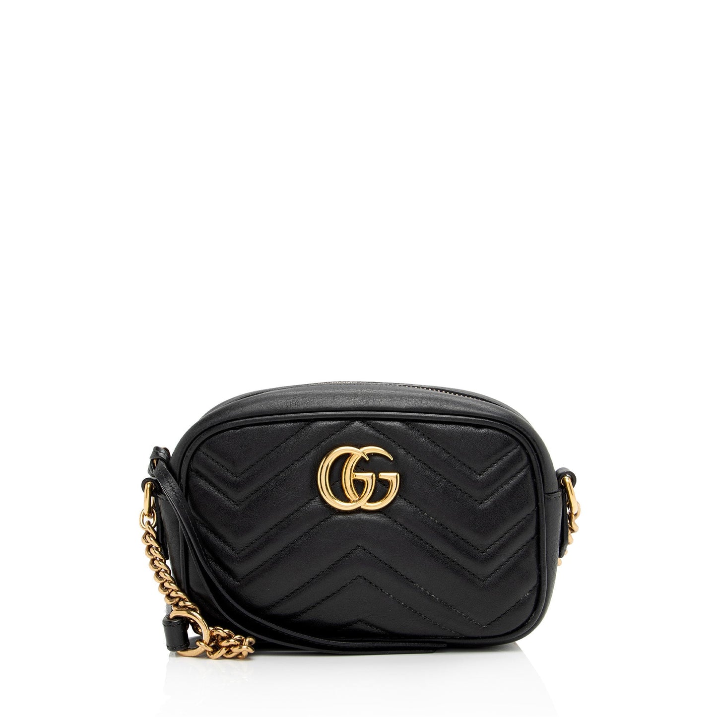 Gucci GG Marmont SHF-MVP7lQ Matelasse Leather Black Mini Crossbody Bag