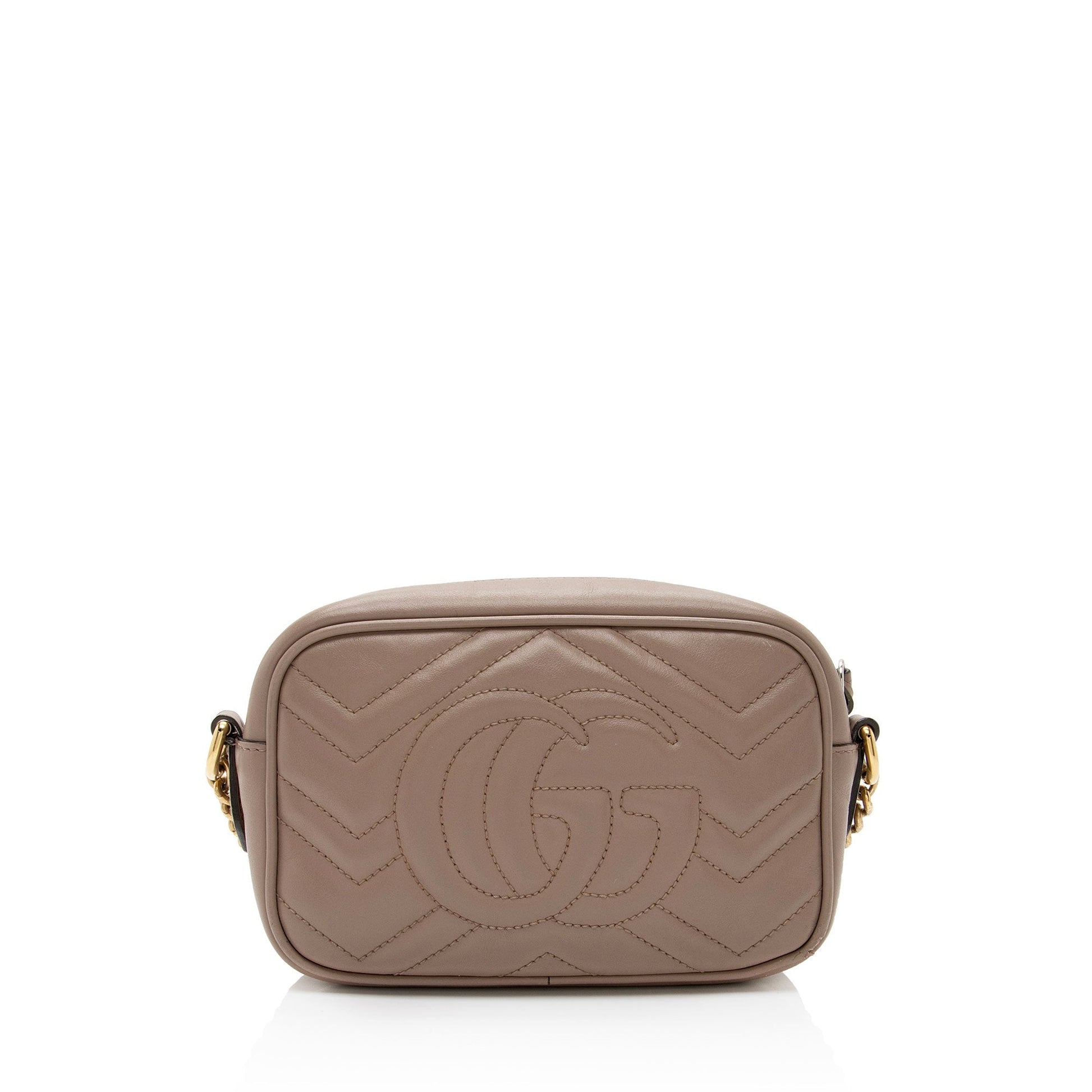 Gucci GG Marmont SHF-rnywkF Matelasse Leather Beige Mini Crossbody Bag