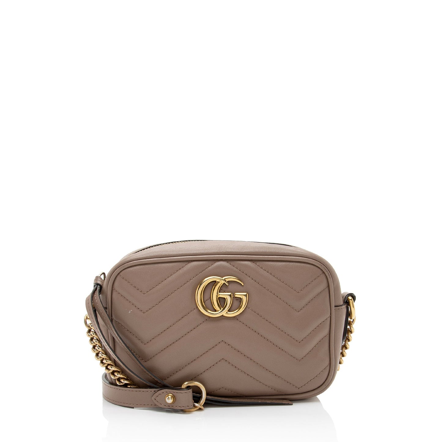 Gucci GG Marmont SHF-rnywkF Matelasse Leather Beige Mini Crossbody Bag