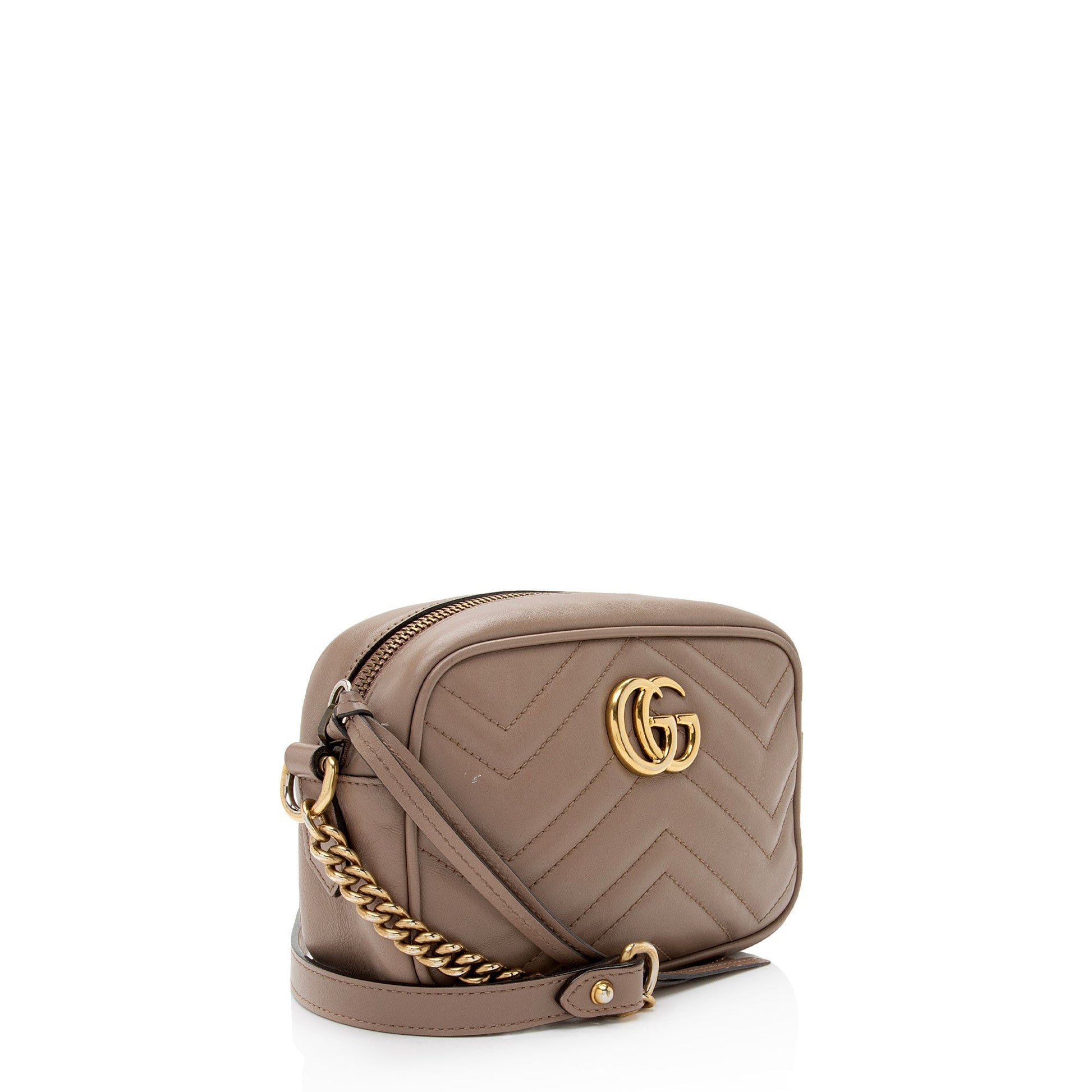 Gucci GG Marmont SHF-rnywkF Matelasse Leather Beige Mini Crossbody Bag