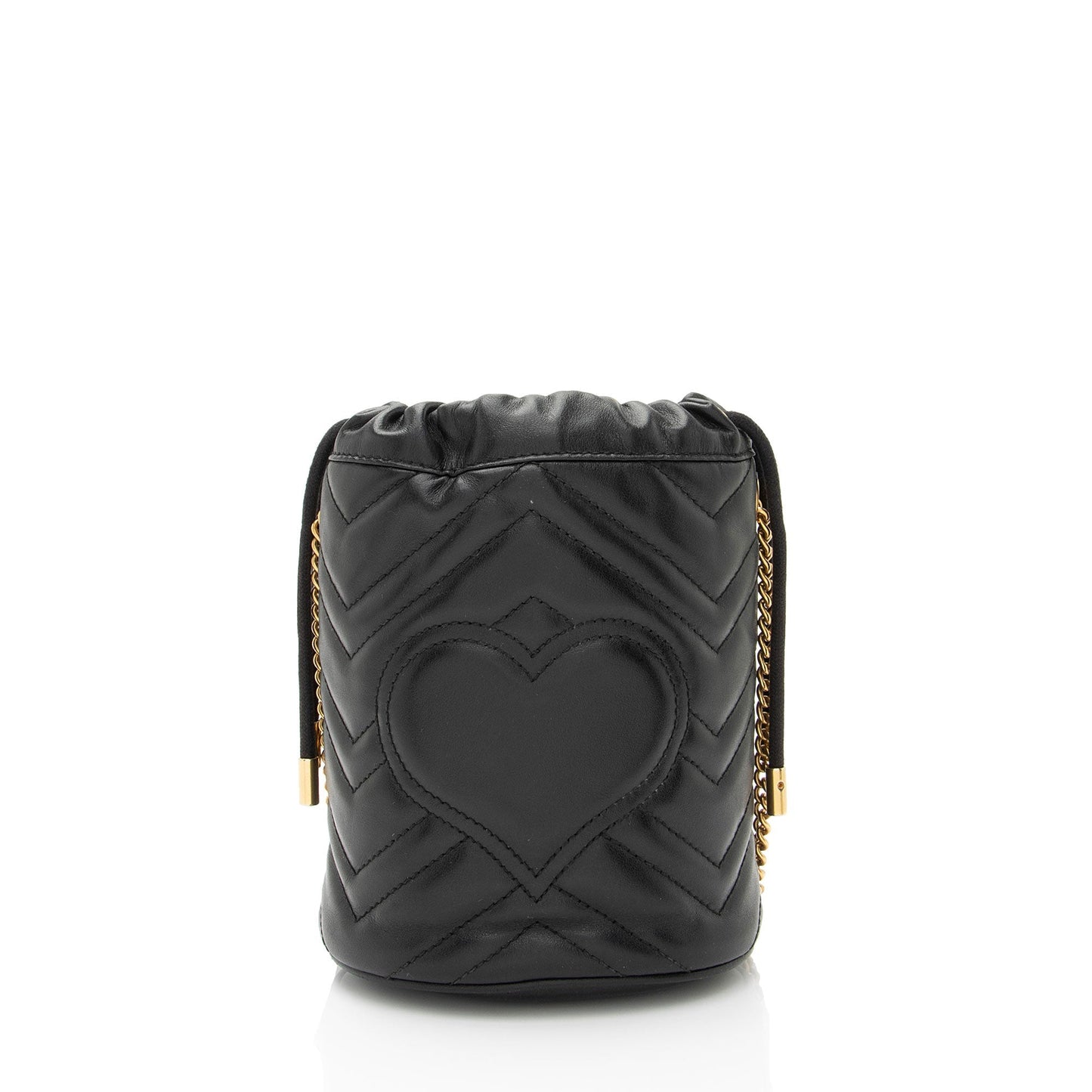 Gucci GG Marmont Bucket SHF-Umtahx Matelasse Leather Black Mini Crossbody Bag
