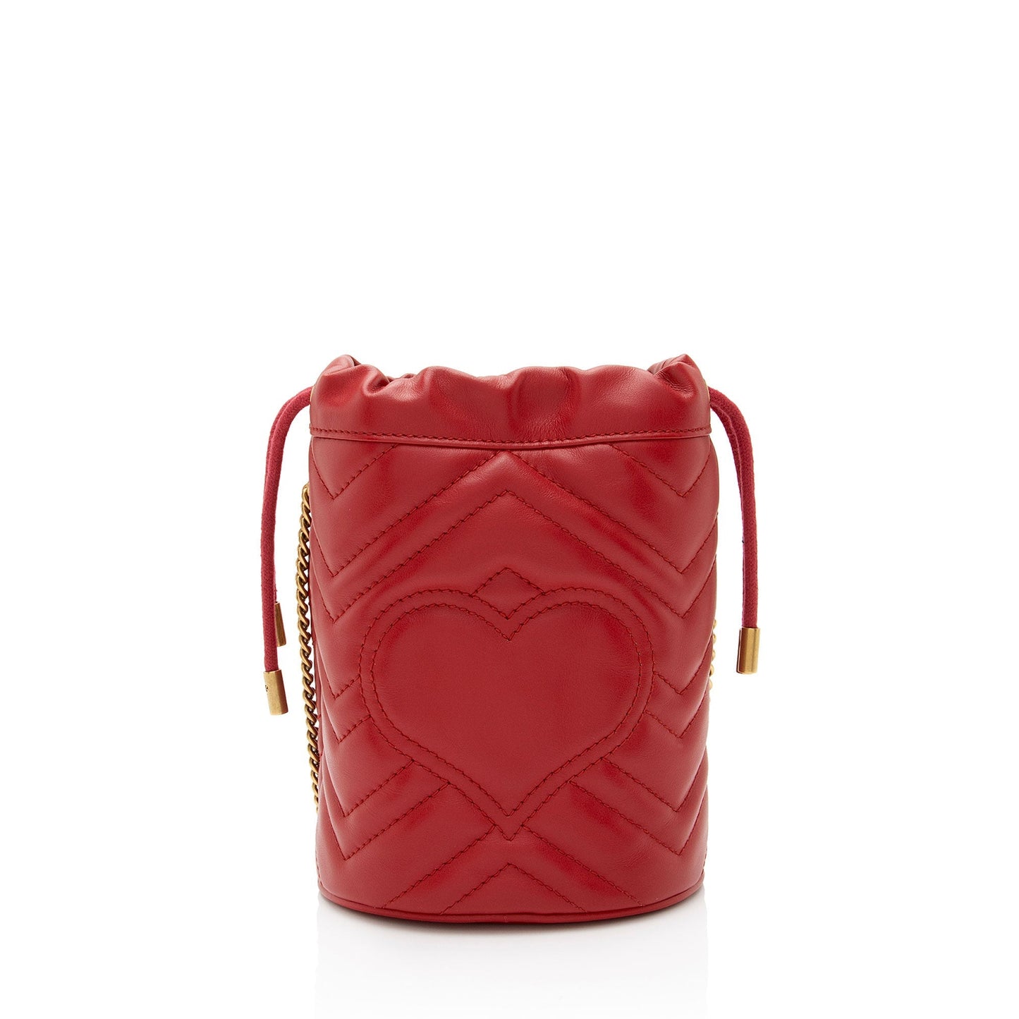 Gucci Marmont Bucket Bag Shf 5Z20Gx Leather Matelasse Crossbody Bag