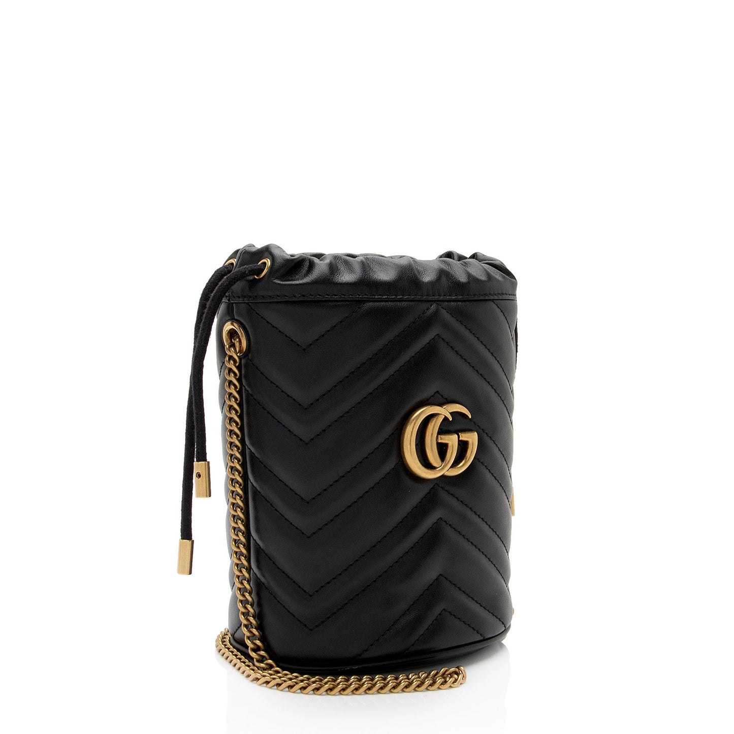 Gucci Marmont Bucket Bag Shf Iv6Bhp Leather Matelasse Crossbody Bag
