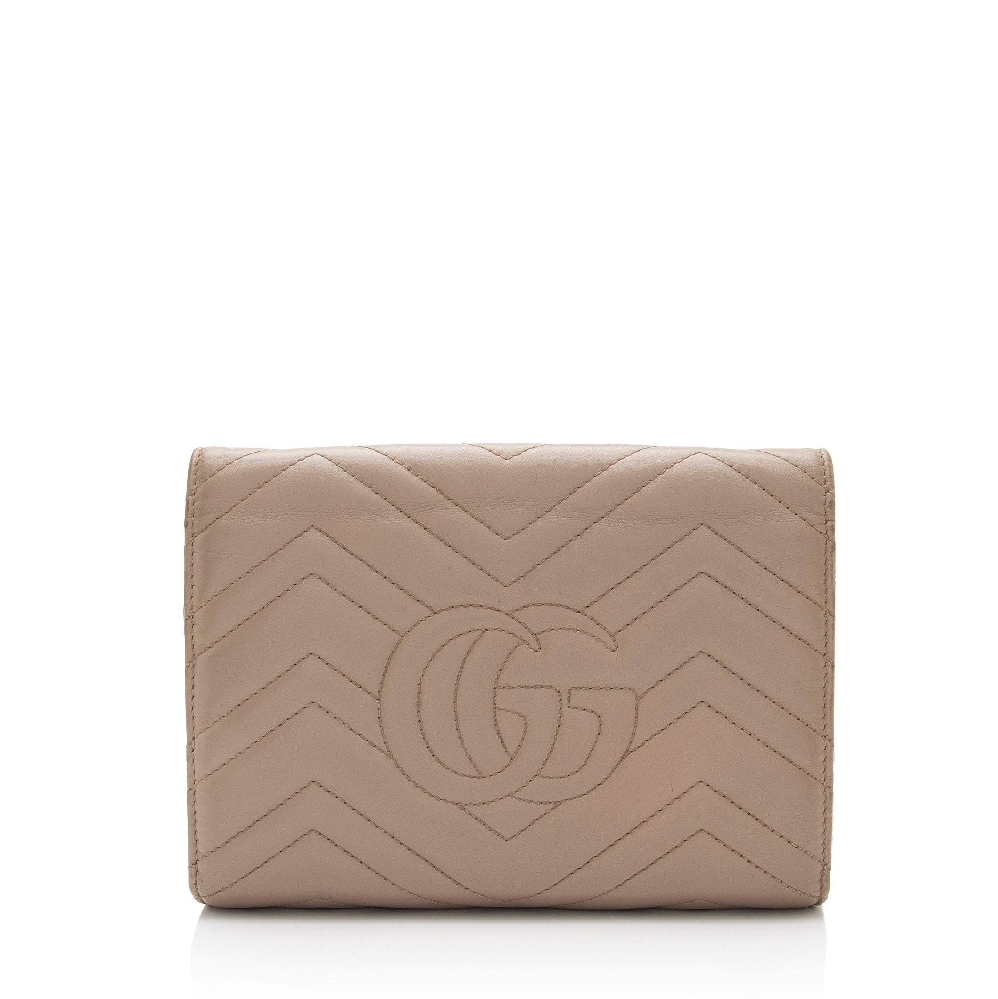 Gucci GG Marmont Chain SHF-bJF41o Matelasse Leather Beige Mini Crossbody Bag