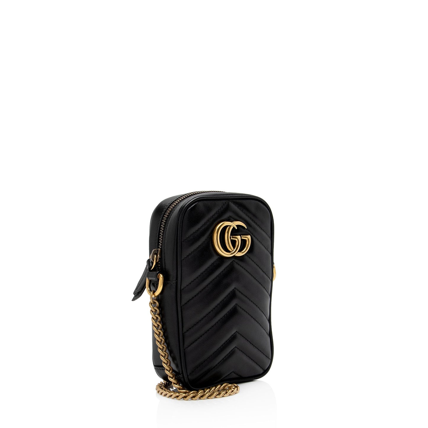 Gucci GG Marmont SHF-2UTE9c Matelasse Leather Black Mini Crossbody Bag