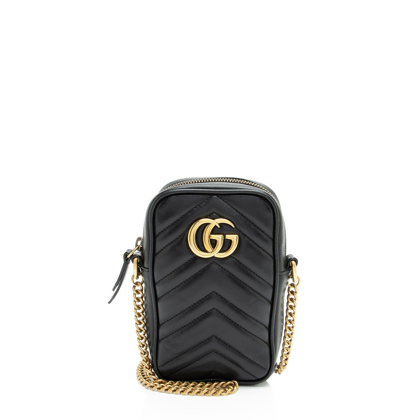 Gucci GG Marmont Matelasse Leather Black Mini Crossbody Bag