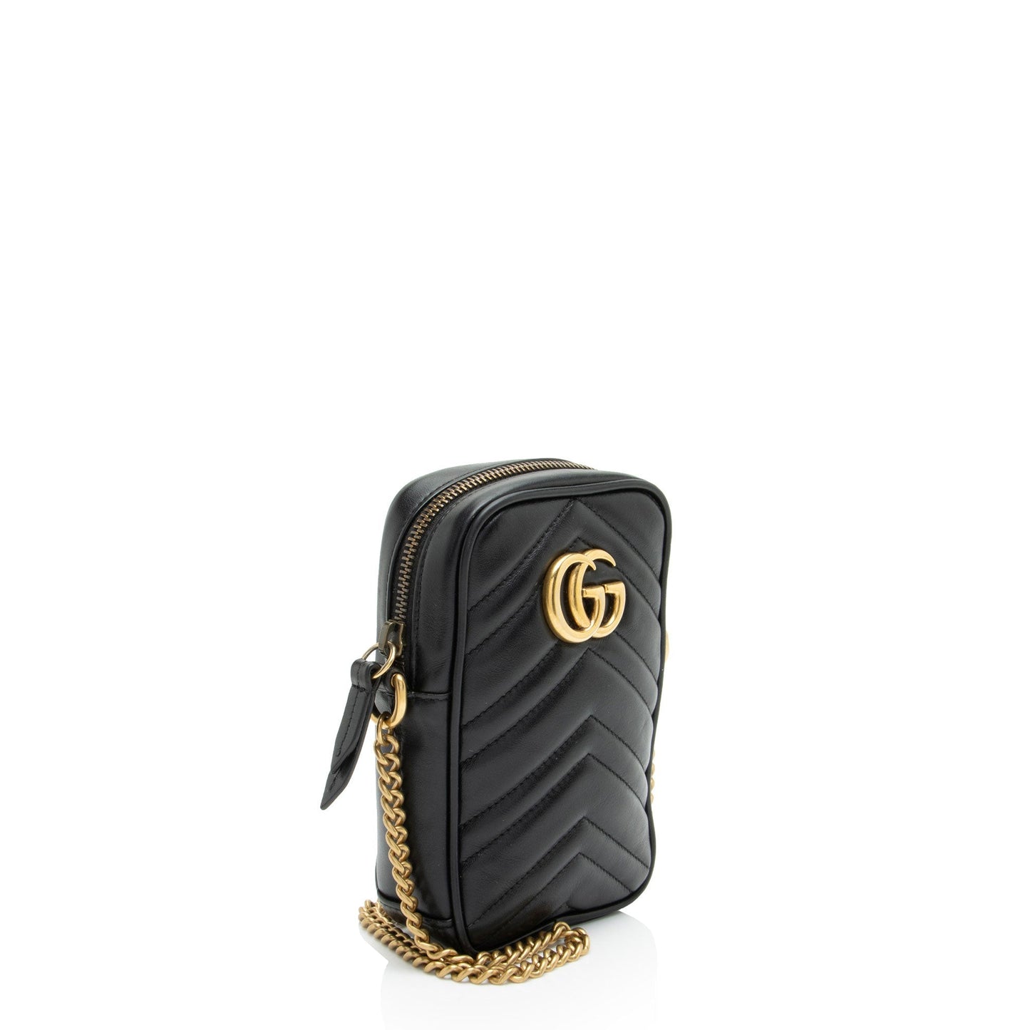 Gucci GG Marmont Matelasse Leather Black Mini Crossbody Bag