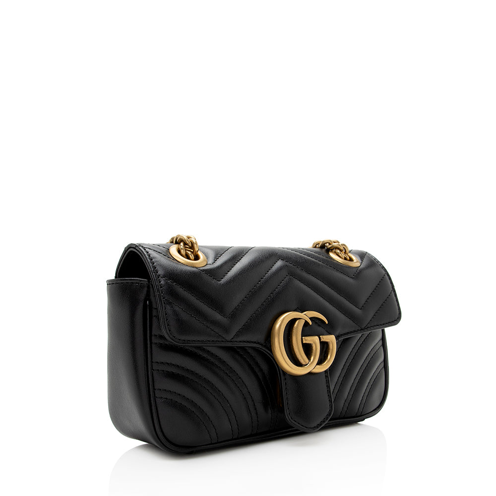 Gucci GG Marmont SHF Matelasse Leather Black Mini Crossbody Bag 3
