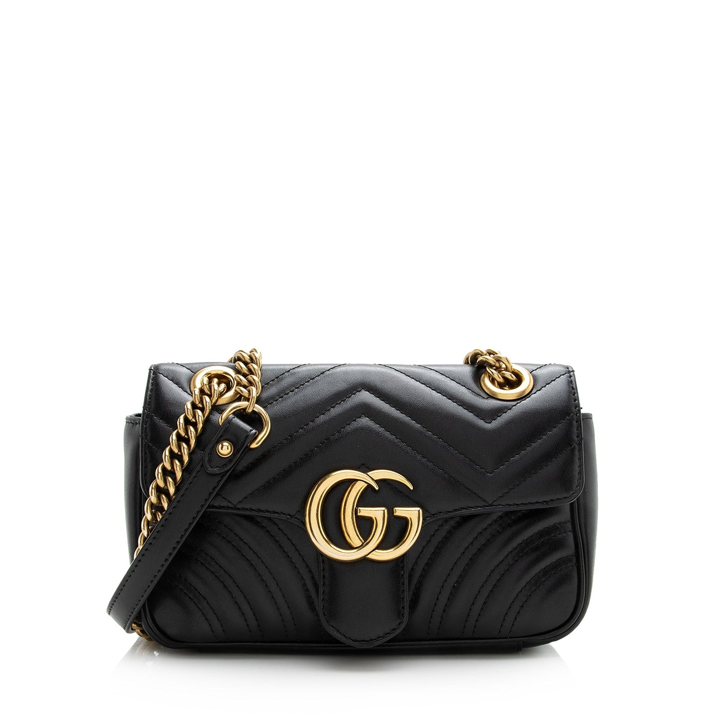 Gucci GG Marmont SHF Matelasse Leather Black Mini Crossbody Bag 4