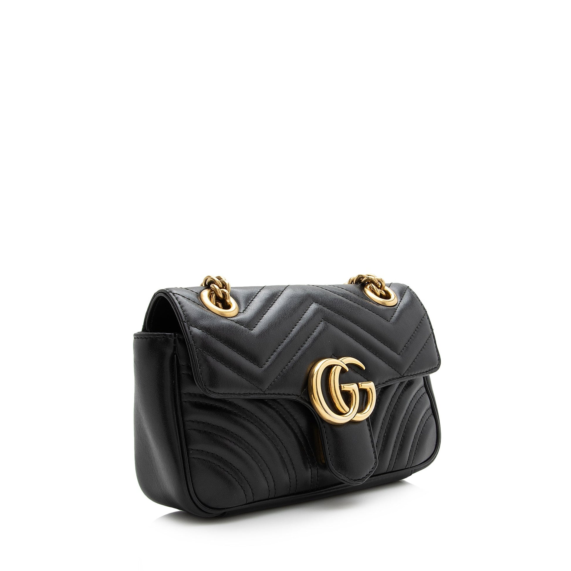 Gucci GG Marmont SHF Matelasse Leather Black Mini Crossbody Bag 4