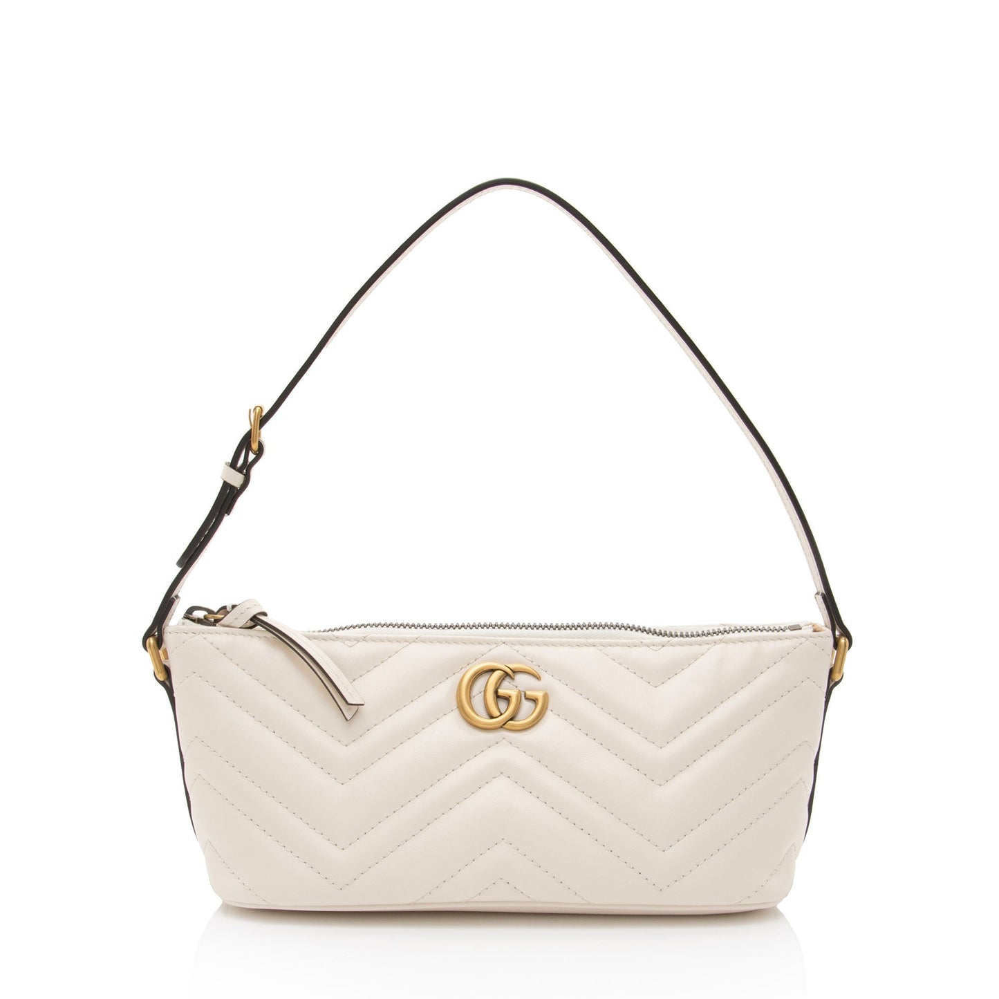 Gucci GG Marmont Sling SHF-9zKBOp Matelasse Leather White Shoulder Bag
