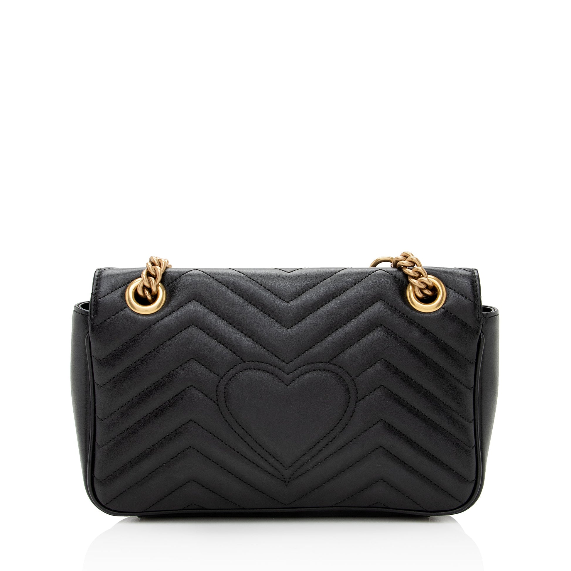 Gucci GG Marmont SHF Matelasse Leather Black Small Crossbody Bag 5