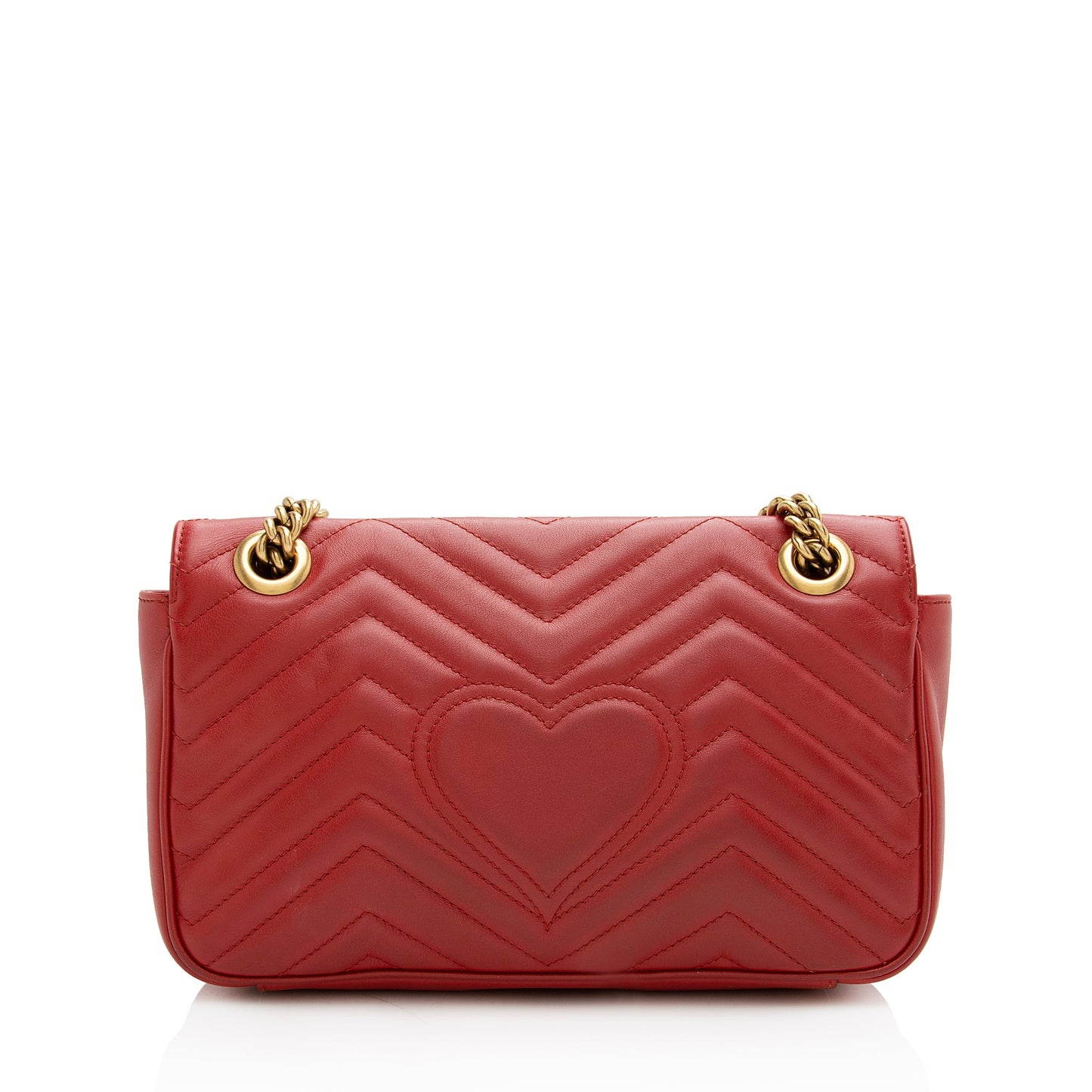 Gucci GG Marmont SHF Matelasse Leather Red Small Crossbody Bag